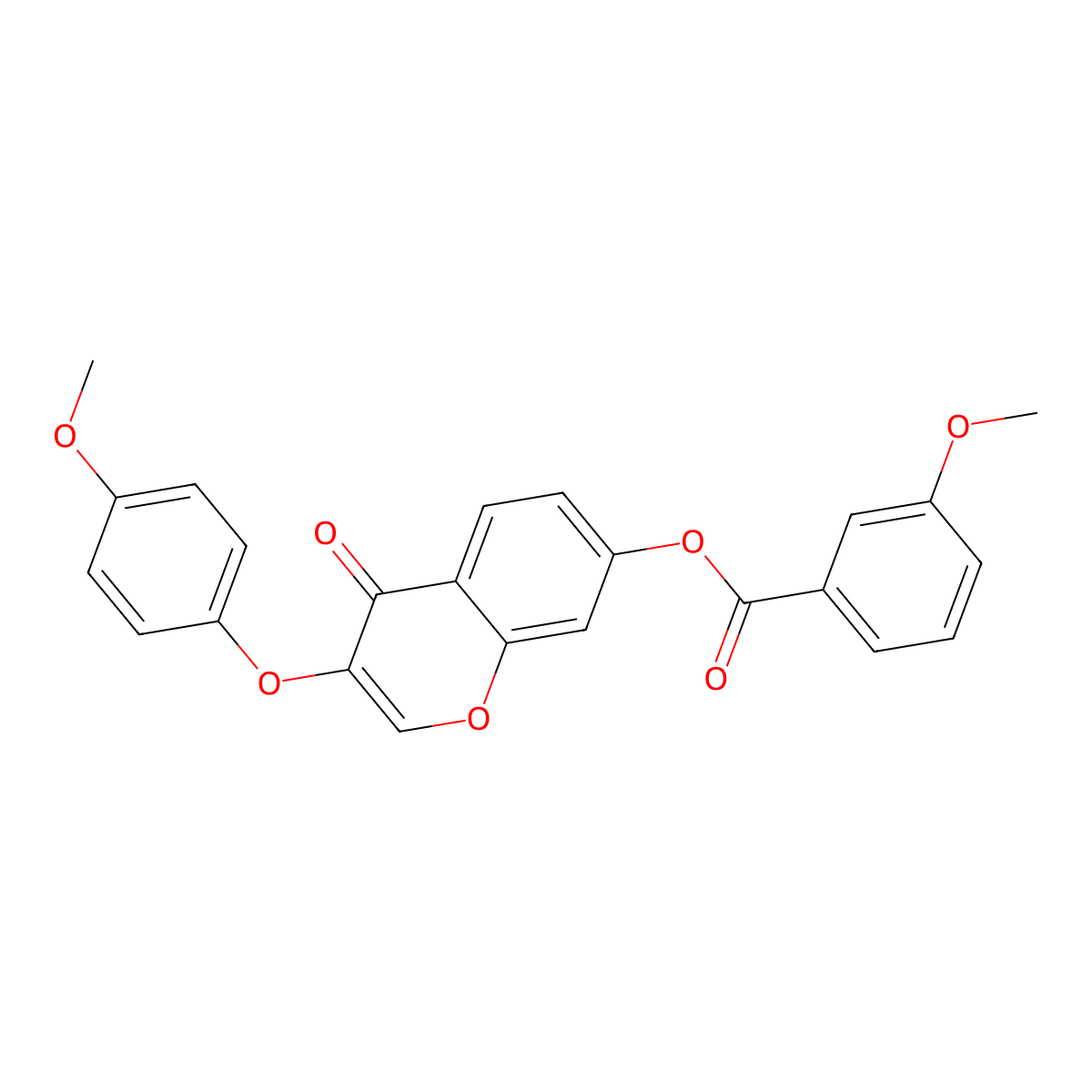 3-(4-methoxyphenoxy)-4-oxo-4H-chromen-7-yl 3-methoxybenzoate molecular structure, CAS 451452-72-5