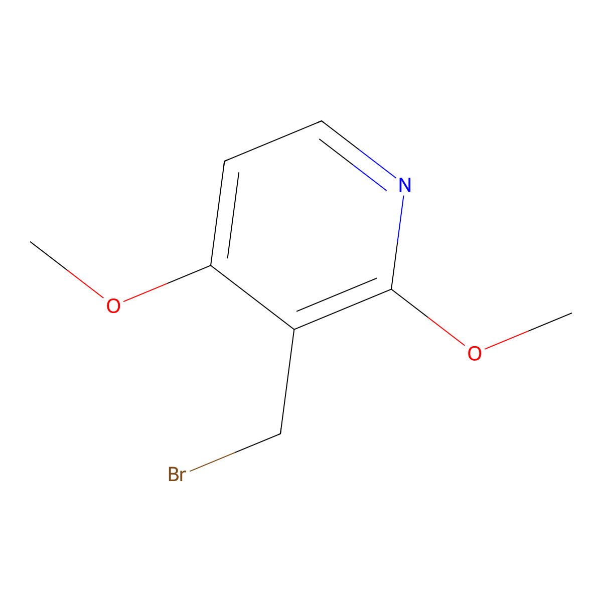 3-(Bromomethyl)-2,4-dimethoxypyridine molecular structure, CAS 451458-82-5