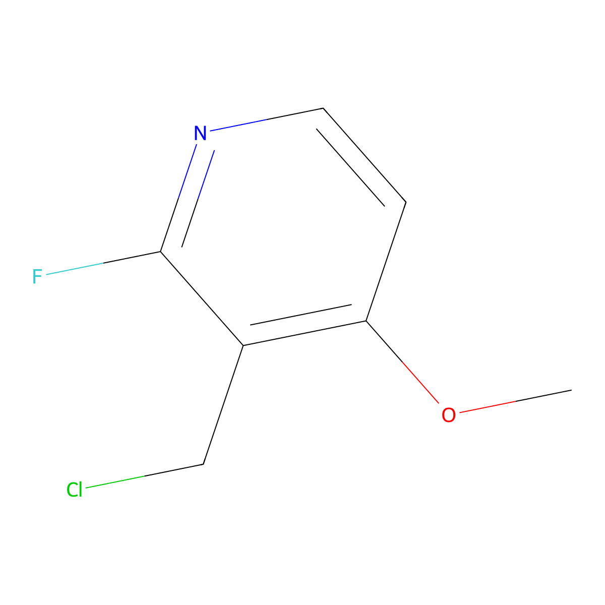 3-(Chloromethyl)-2-fluoro-4-methoxypyridine molecular structure, CAS 451459-10-2