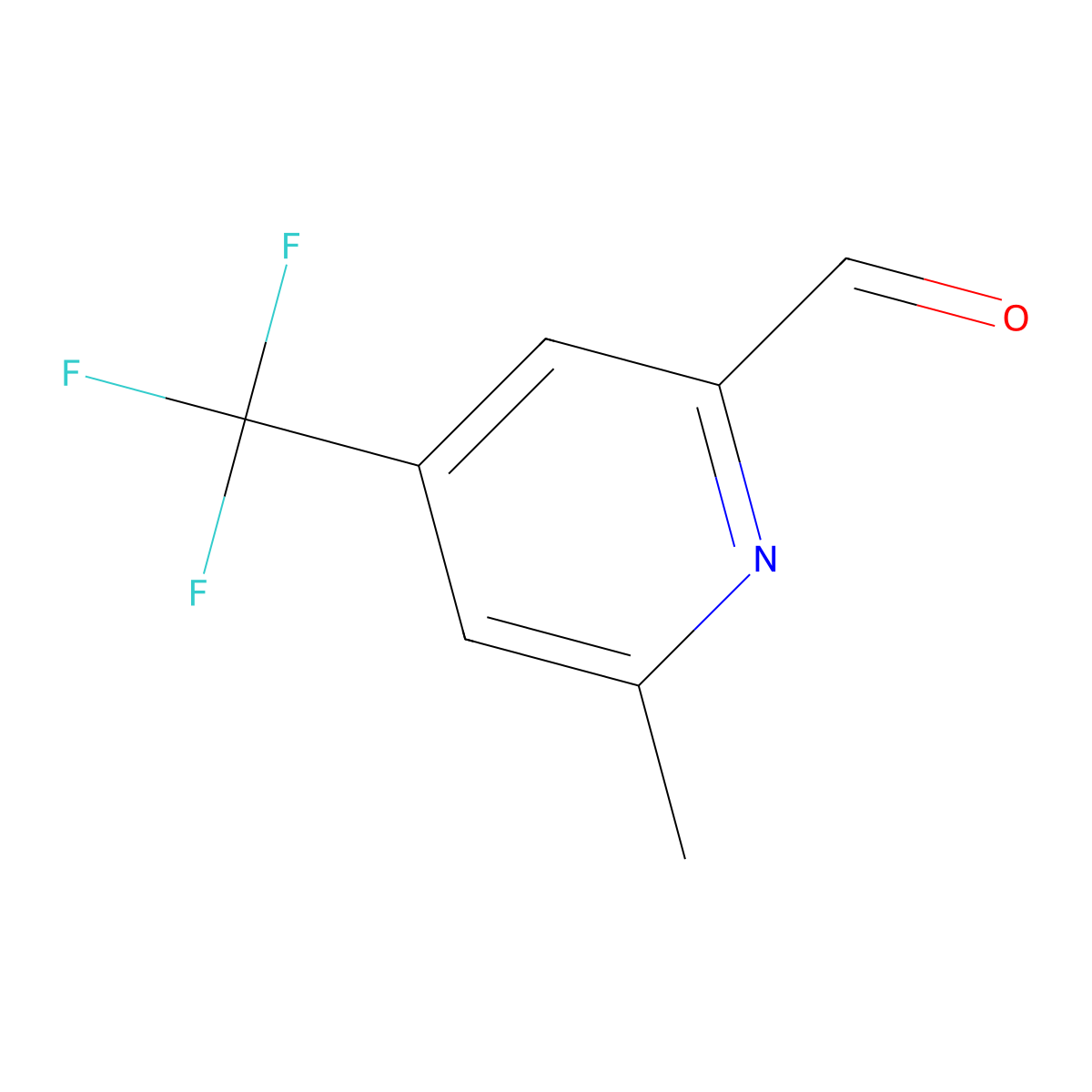 6-Methyl-4-trifluoromethyl-pyridine-2-carbaldehyde molecular structure, CAS 451459-25-9