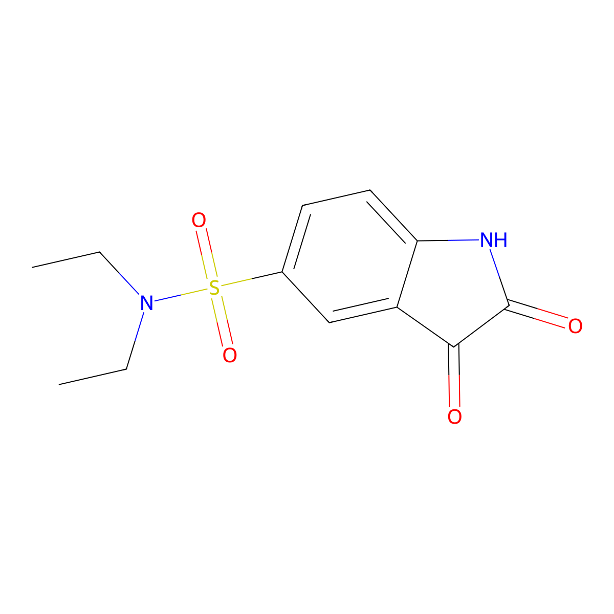 N,N-Diethyl-2,3-dioxoindoline-5-sulfonamide molecular structure, CAS 451460-01-8