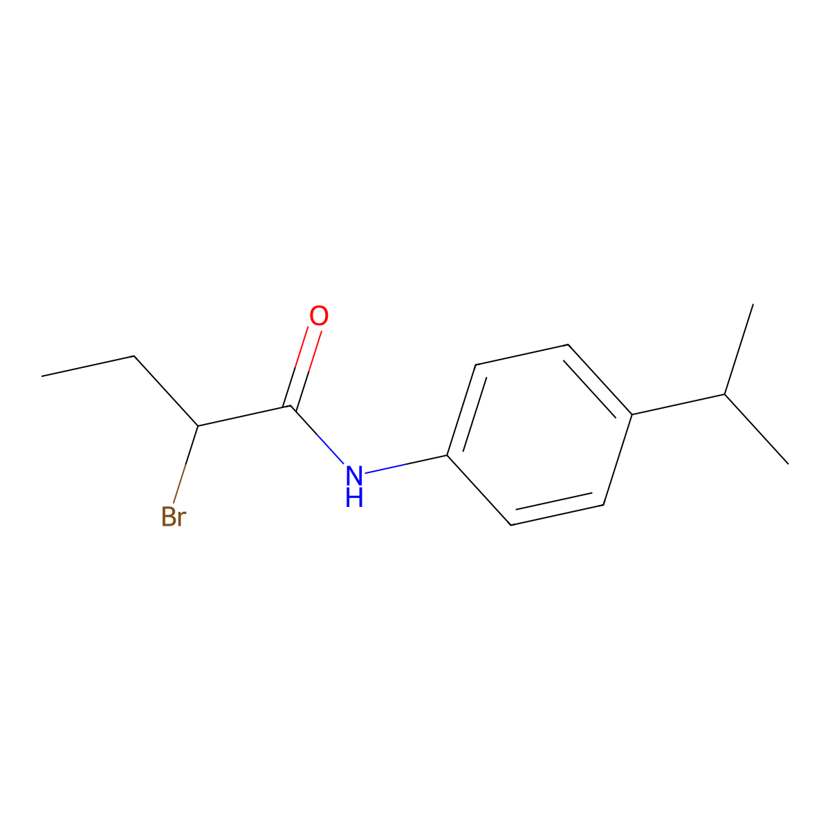 2-Bromo-N-(4-isopropylphenyl)butanamide molecular structure, CAS 451460-03-0