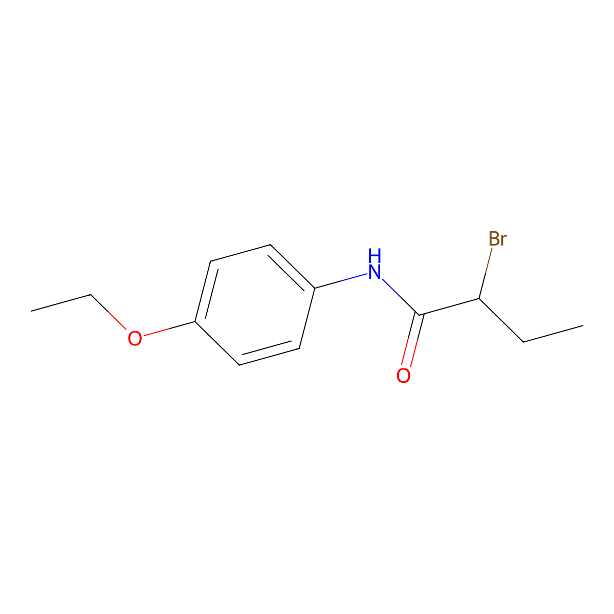 2-bromo-N-(4-ethoxyphenyl)butanamide molecular structure, CAS 451460-05-2
