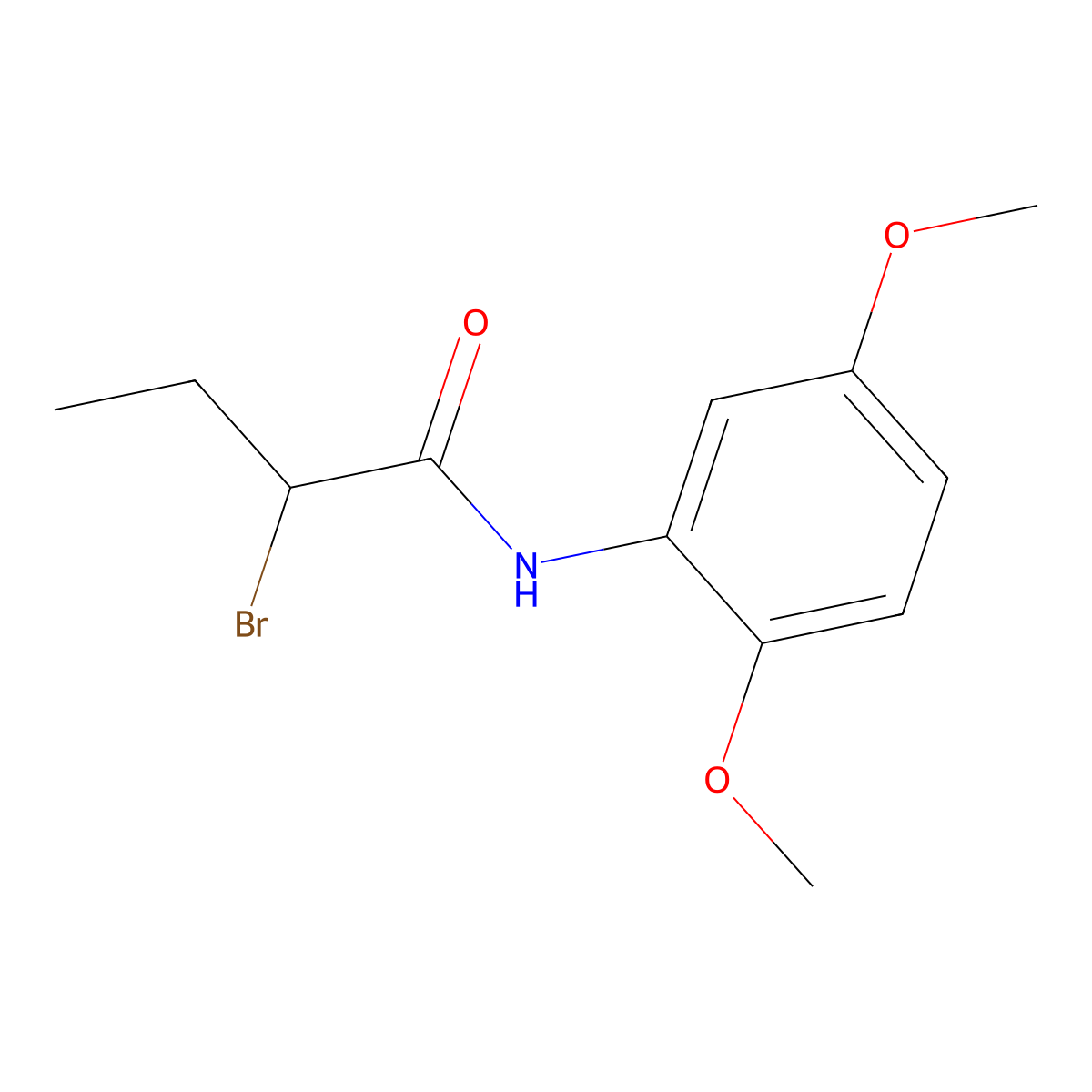 2-bromo-N-(2,5-dimethoxyphenyl)butanamide molecular structure, CAS 451460-06-3