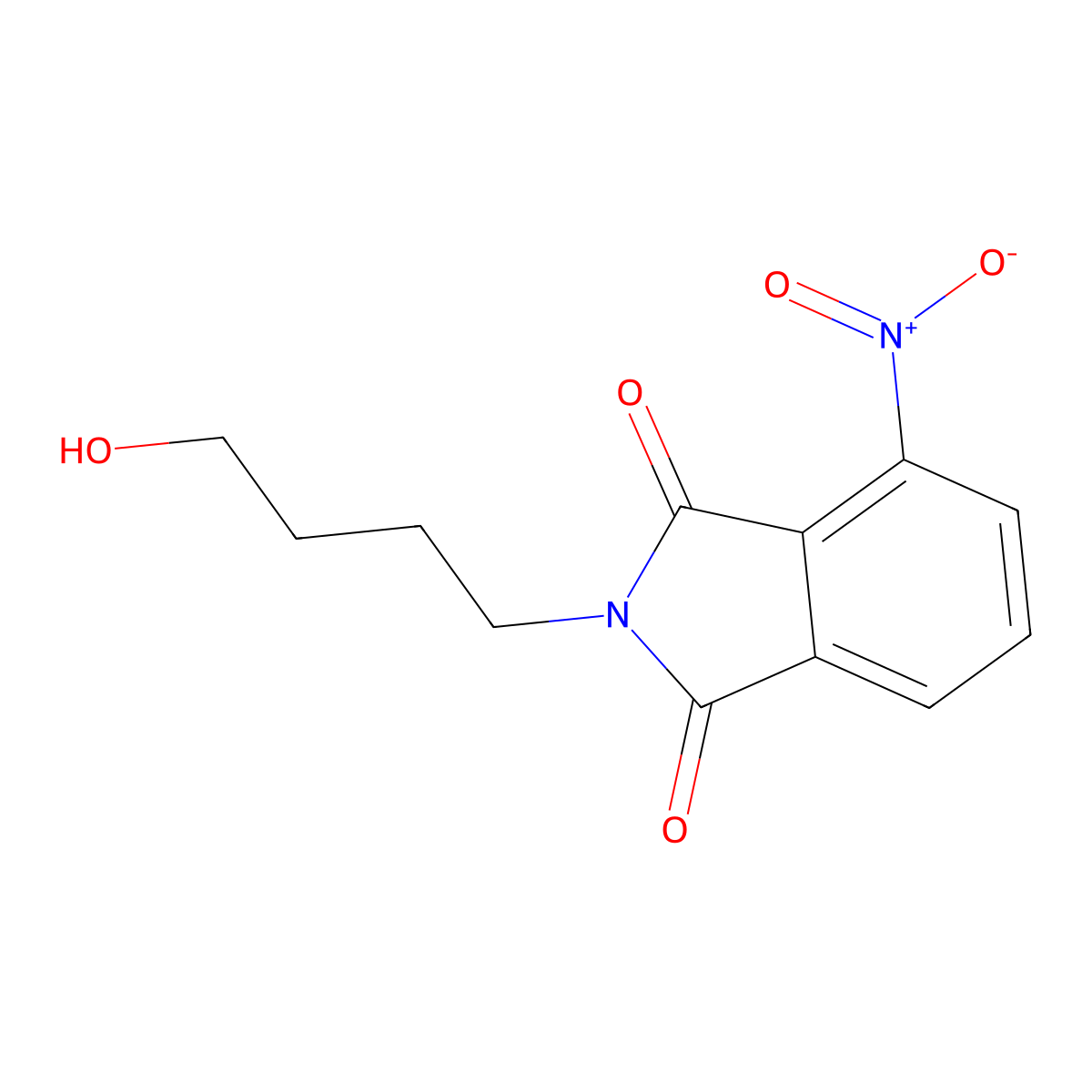 2-(4-Hydroxybutyl)-4-nitroisoindoline-1,3-dione molecular structure, CAS 451460-32-5