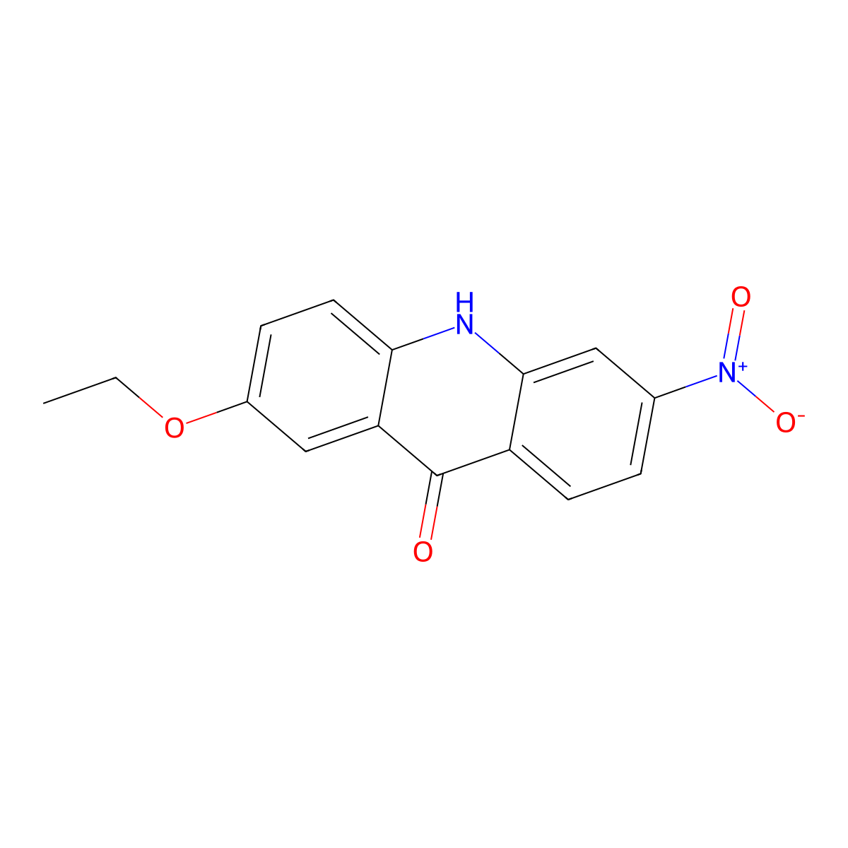 9(10H)-Acridinone, 2-ethoxy-6-nitro- molecular structure, CAS 451460-48-3