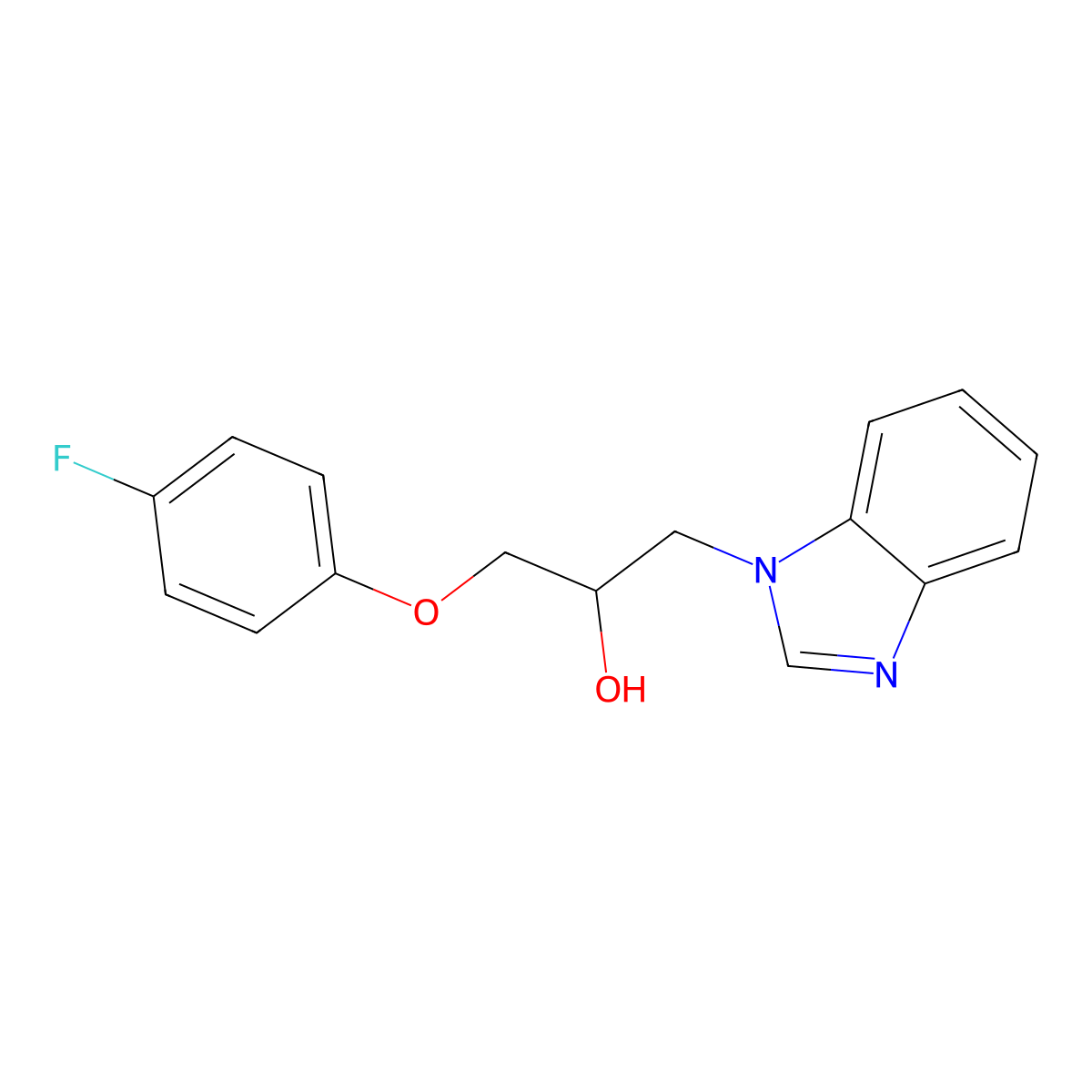 1-(Benzimidazol-1-yl)-3-(4-fluorophenoxy)propan-2-ol molecular structure, CAS 451461-18-0