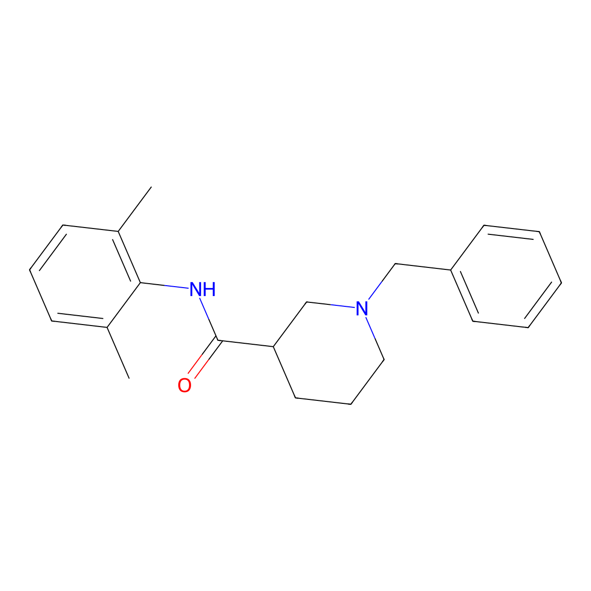 1-benzyl-N-(2,6-dimethylphenyl)piperidine-3-carboxamide molecular structure, CAS 451461-65-7