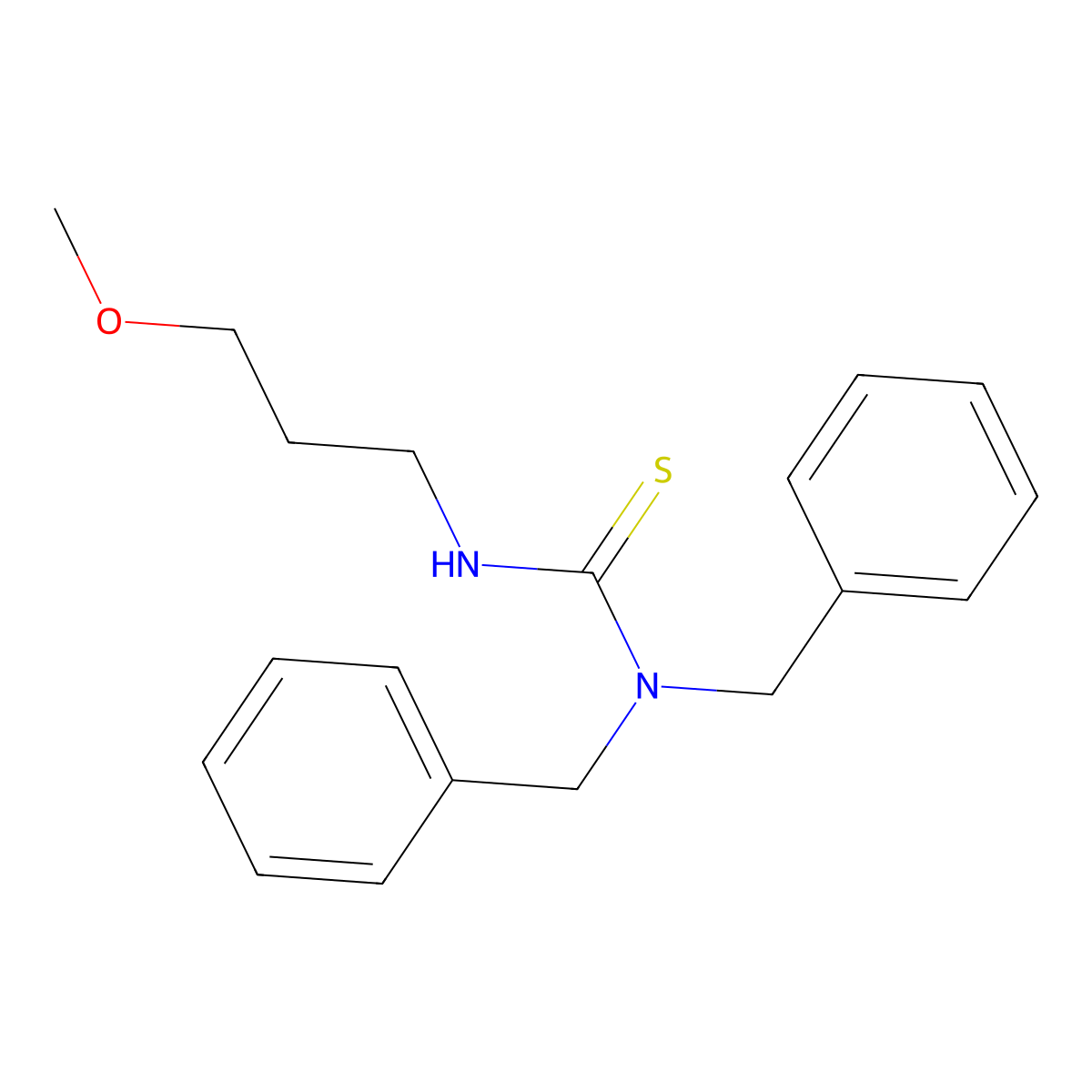 1,1-Dibenzyl-3-(3-methoxypropyl)thiourea molecular structure, CAS 451462-25-2