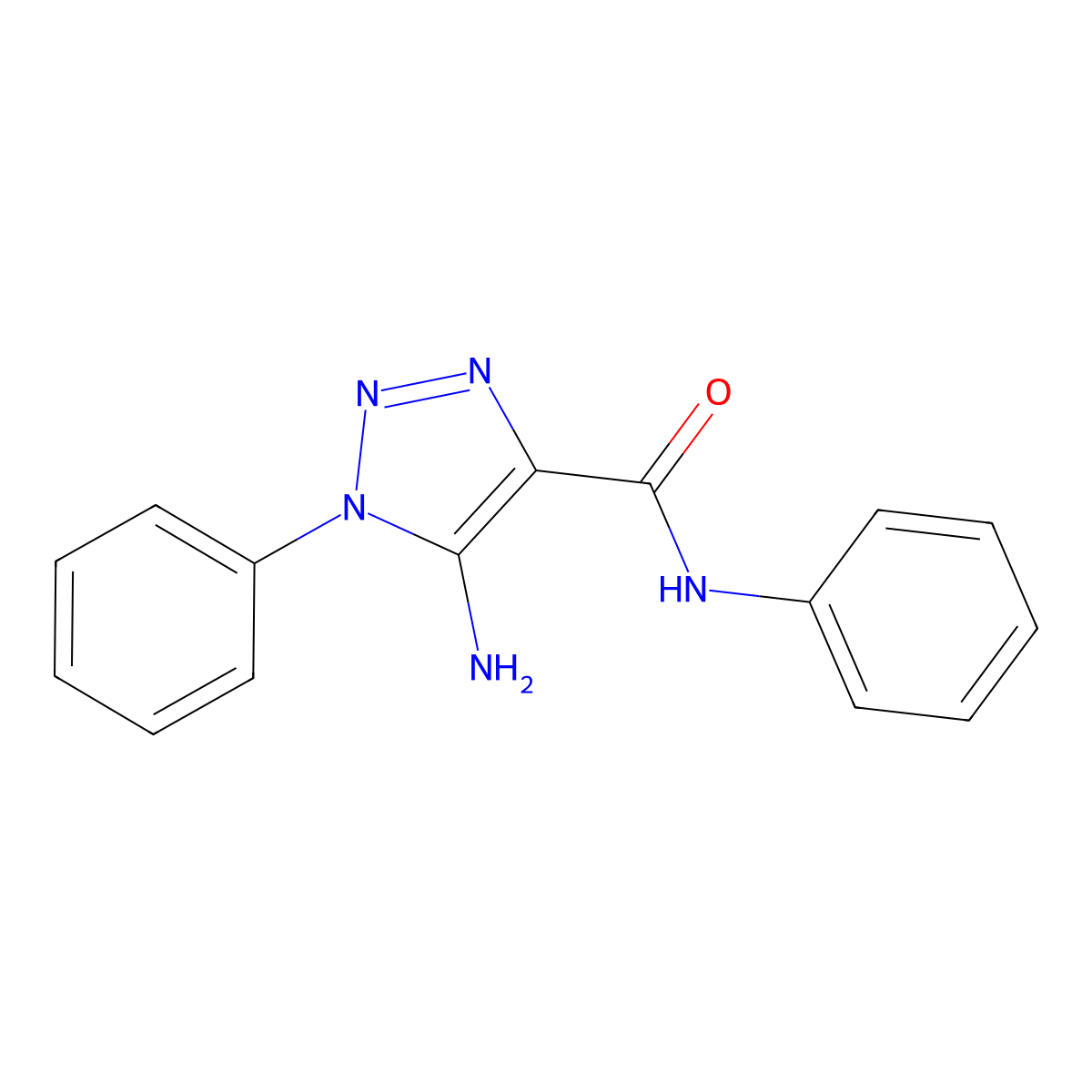 5-amino-N,1-diphenyl-1H-1,2,3-triazole-4-carboxamide molecular structure, CAS 451462-44-5