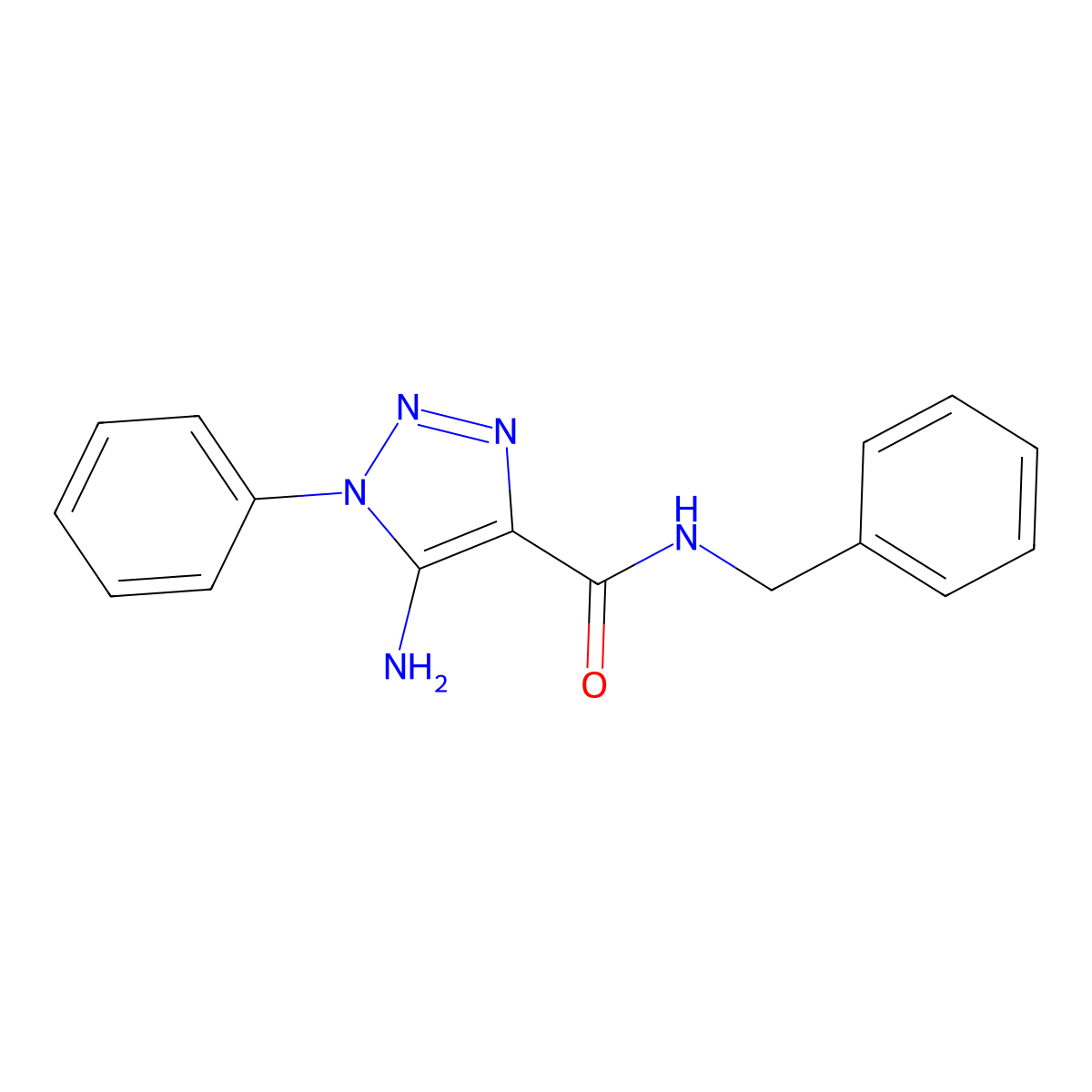 5-amino-N-benzyl-1-phenyl-1H-1,2,3-triazole-4-carboxamide molecular structure, CAS 451462-45-6