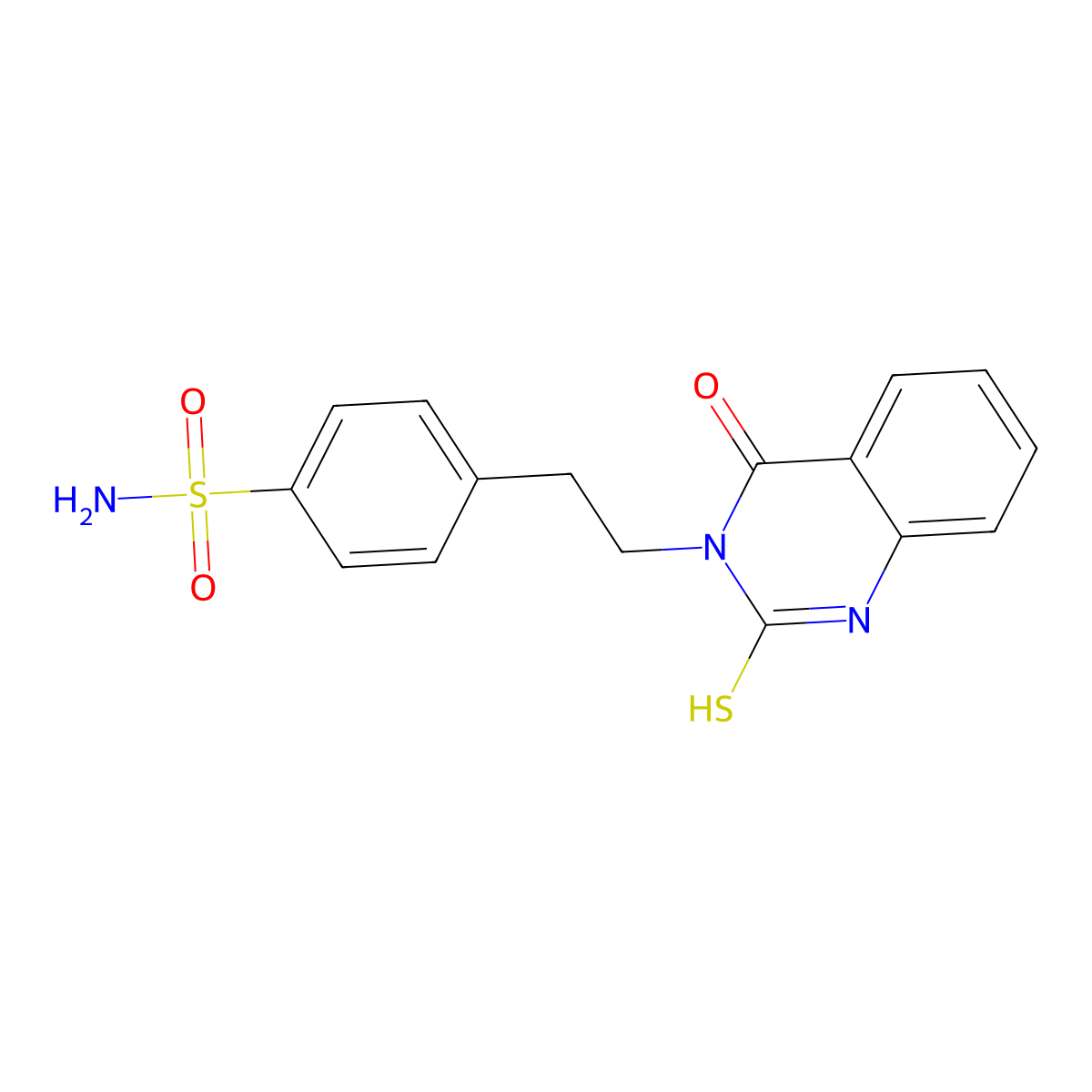 4-[2-(4-Oxo-2-sulfanyl-3,4-dihydroquinazolin-3-yl)ethyl]benzene-1-sulfonamide molecular structure, CAS 451465-63-7