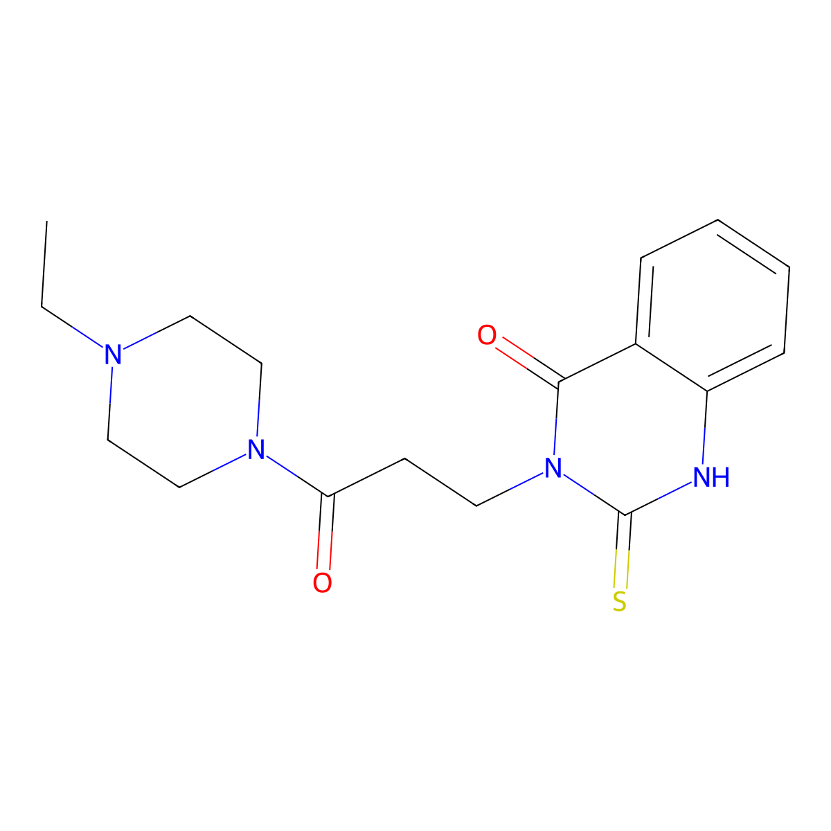 3-[3-(4-ethylpiperazin-1-yl)-3-oxopropyl]-2-sulfanylidene-1H-quinazolin-4-one molecular structure, CAS 451465-94-4
