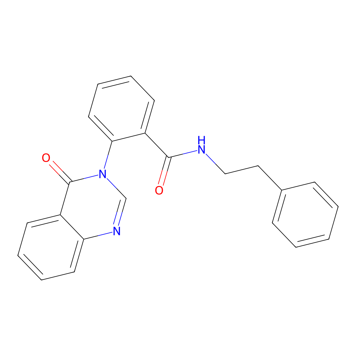 2-(4-oxoquinazolin-3(4H)-yl)-N-(2-phenylethyl)benzamide molecular structure, CAS 451469-25-3