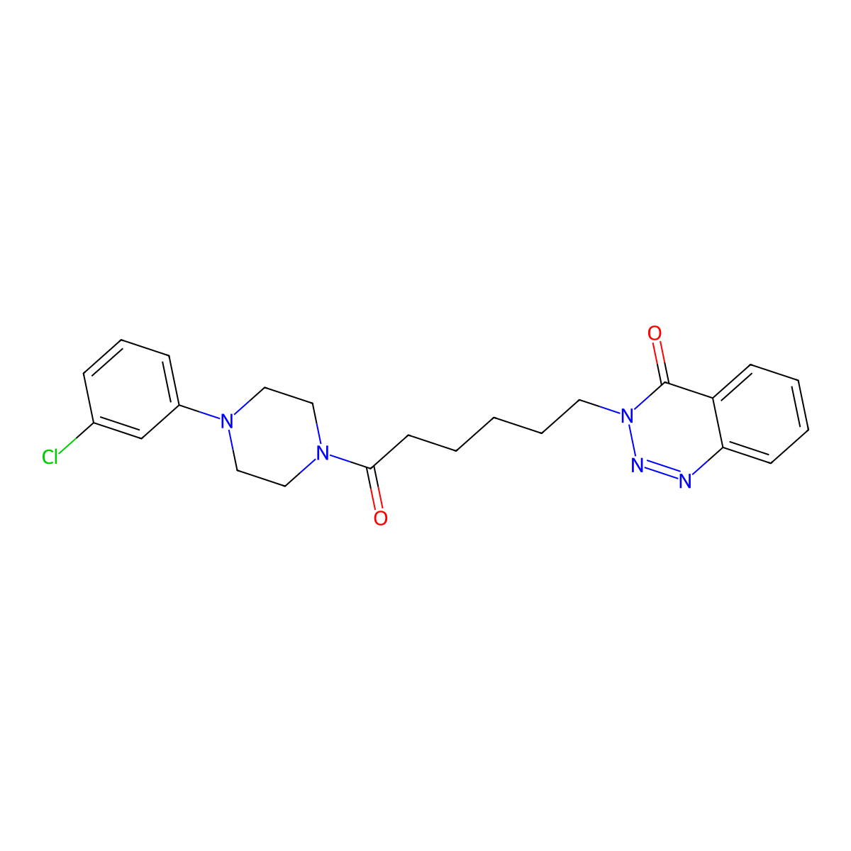 3-[6-[4-(3-Chlorophenyl)piperazin-1-yl]-6-oxohexyl]-1,2,3-benzotriazin-4-one molecular structure, CAS 451469-35-5