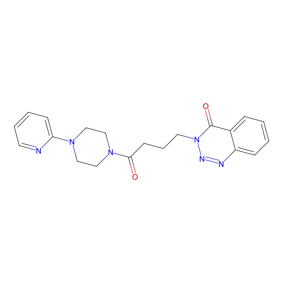 3-{4-oxo-4-[4-(pyridin-2-yl)piperazin-1-yl]butyl}-1,2,3-benzotriazin-4(3H)-one molecular structure, CAS 451469-40-2