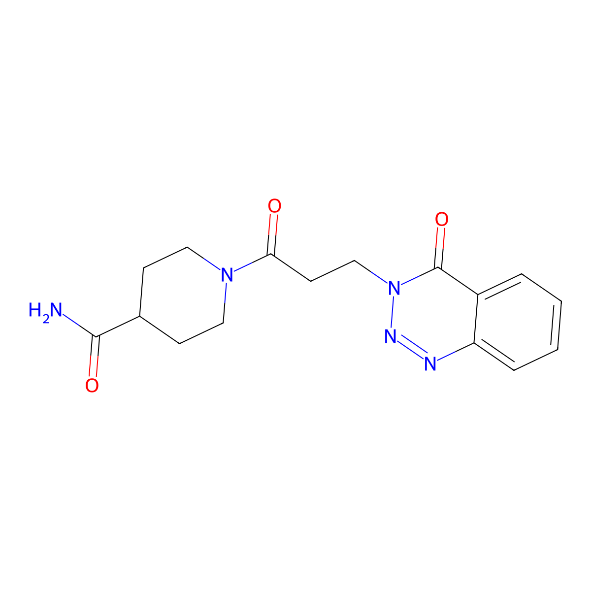 1-[3-(4-Oxo-1,2,3-benzotriazin-3-yl)propanoyl]piperidine-4-carboxamide molecular structure, CAS 451469-41-3