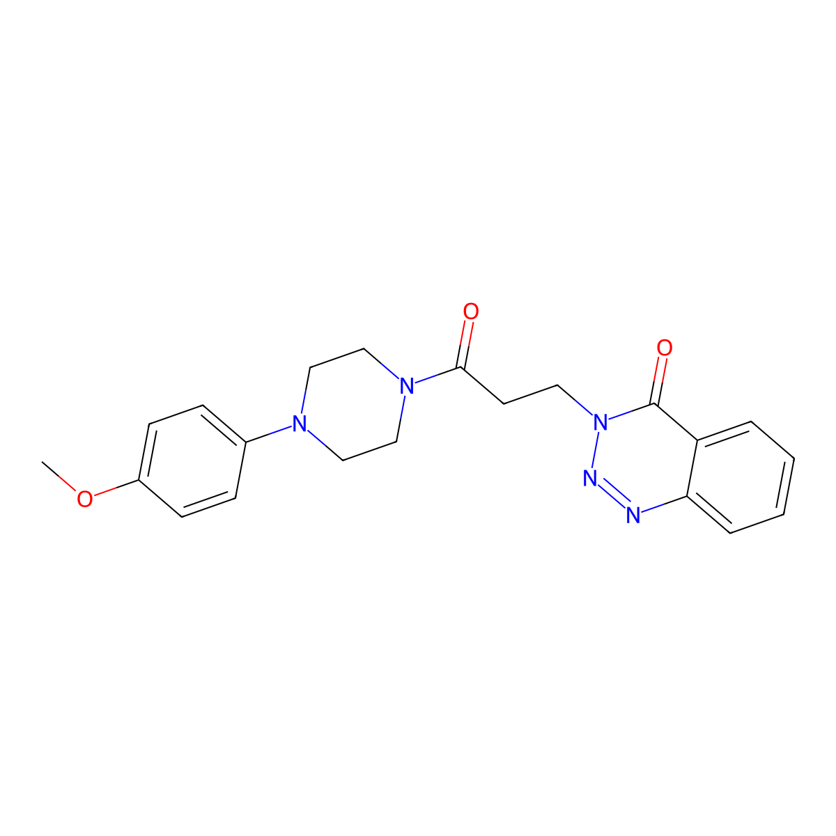 3-(3-(4-(4-methoxyphenyl)piperazin-1-yl)-3-oxopropyl)benzo[d][1,2,3]triazin-4(3H)-one molecular structure, CAS 451469-42-4
