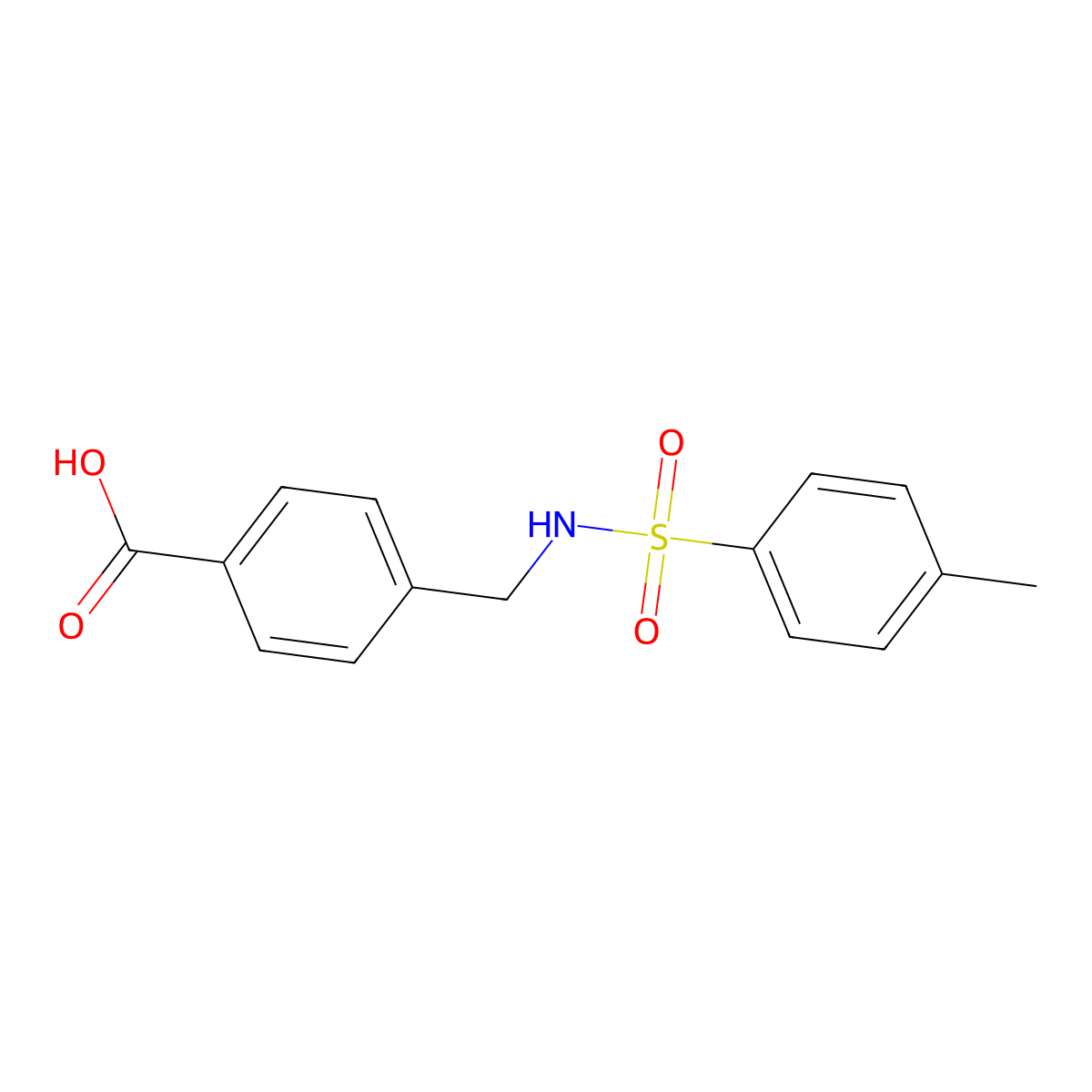 4-({[(4-Methylphenyl)sulfonyl]amino}methyl)-benzoic acid molecular structure, CAS 451484-11-0