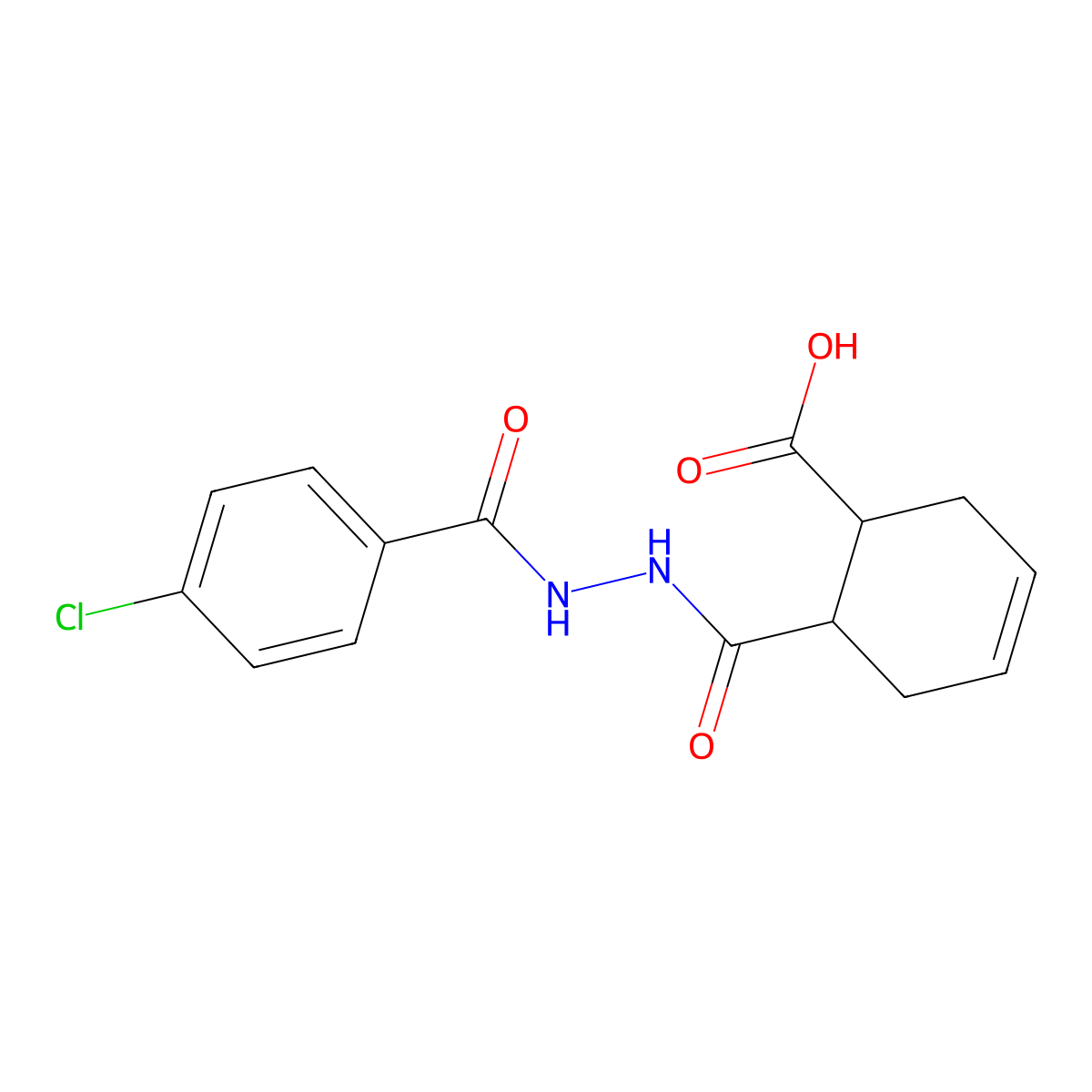 6-{[2-(4-Chlorobenzoyl)hydrazino]carbonyl}-3-cyclohexene-1-carboxylic acid molecular structure, CAS 451485-61-3