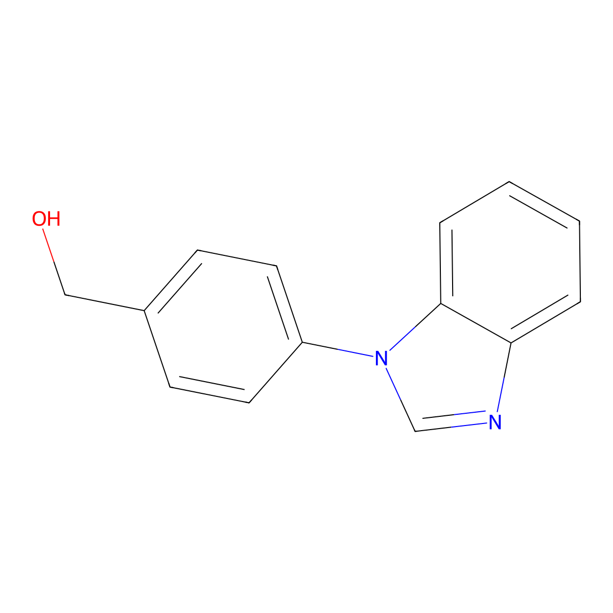 4-(1H-Benzimidazol-1-yl)benzenemethanol molecular structure, CAS 451485-67-9