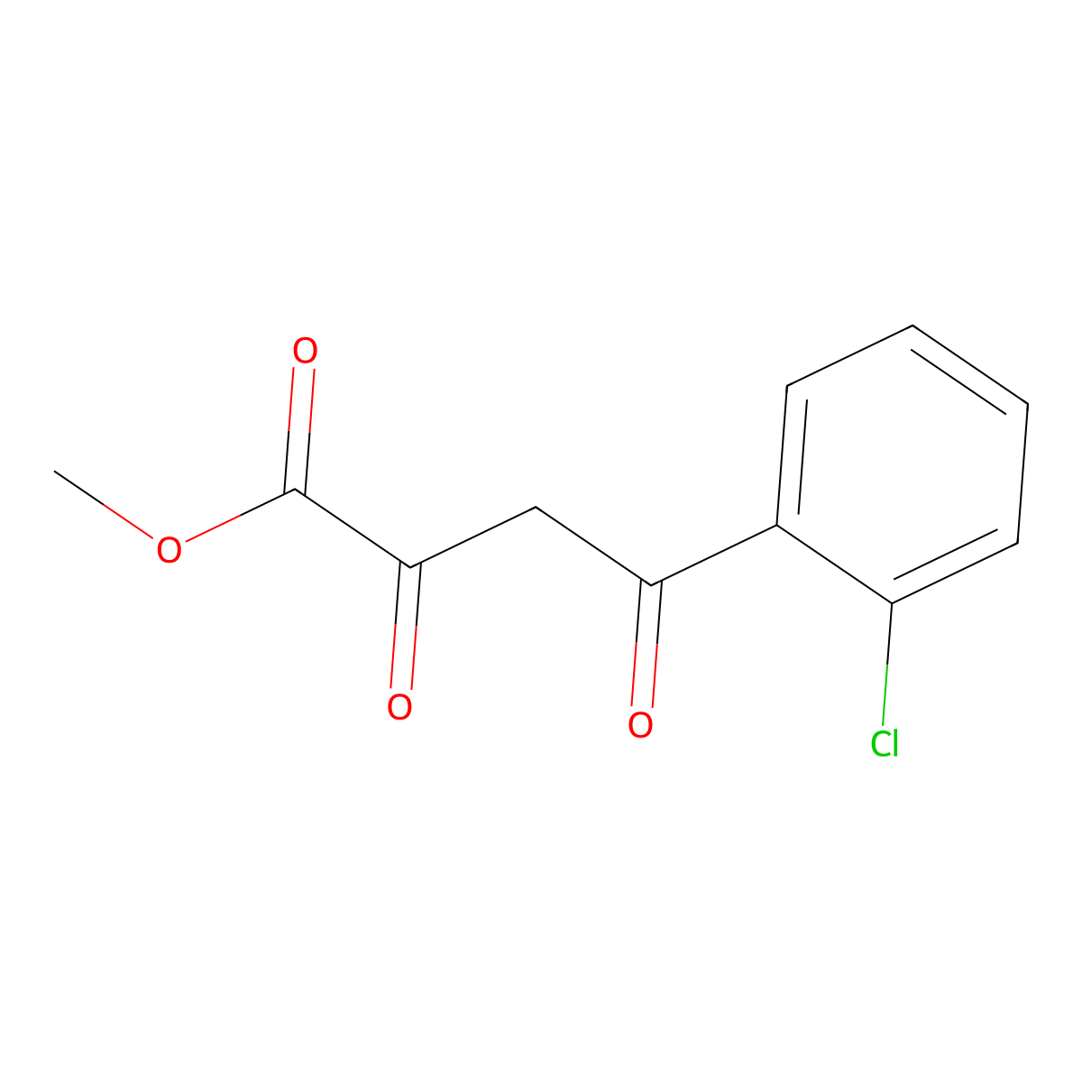 Methyl 4-(2-chlorophenyl)-2,4-dioxobutanoate molecular structure, CAS 451485-68-0