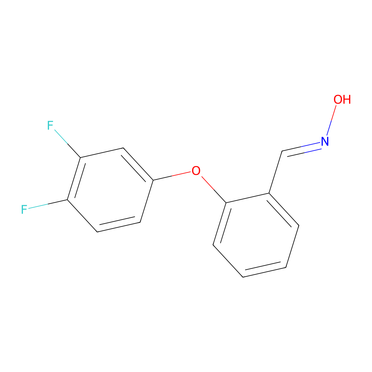 2-(3,4-Difluorophenoxy)benzaldehyde oxime molecular structure, CAS 451485-69-1