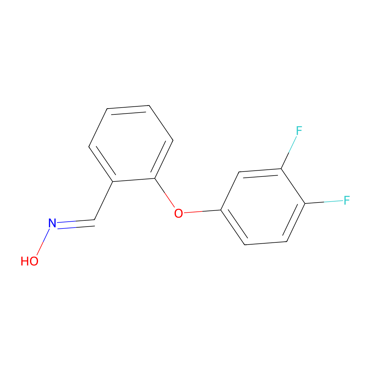 2-(3,4-Difluorophenoxy)benzaldehyde oxime molecular structure, CAS 451485-69-1