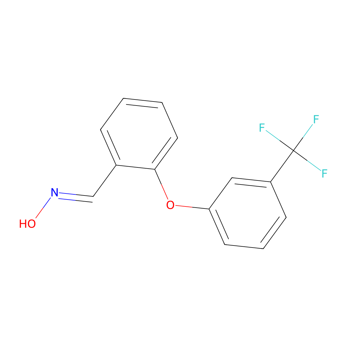 2-[3-(Trifluoromethyl)phenoxy]benzaldehyde oxime molecular structure, CAS 451485-71-5