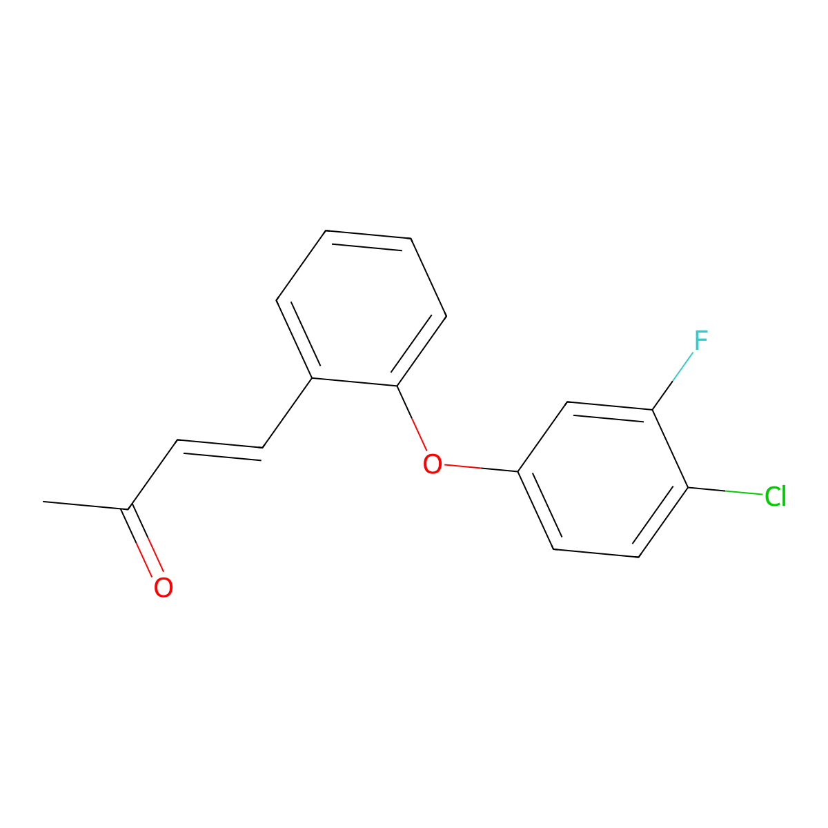 4-[2-(4-Chloro-3-fluorophenoxy)phenyl]-3-buten-2-one molecular structure, CAS 451485-73-7