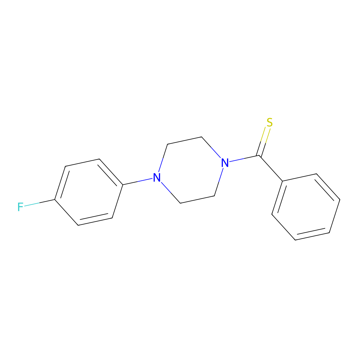 (4-(4-Fluorophenyl)-1-piperazinyl)phenylmethanethione molecular structure, CAS 451487-21-1