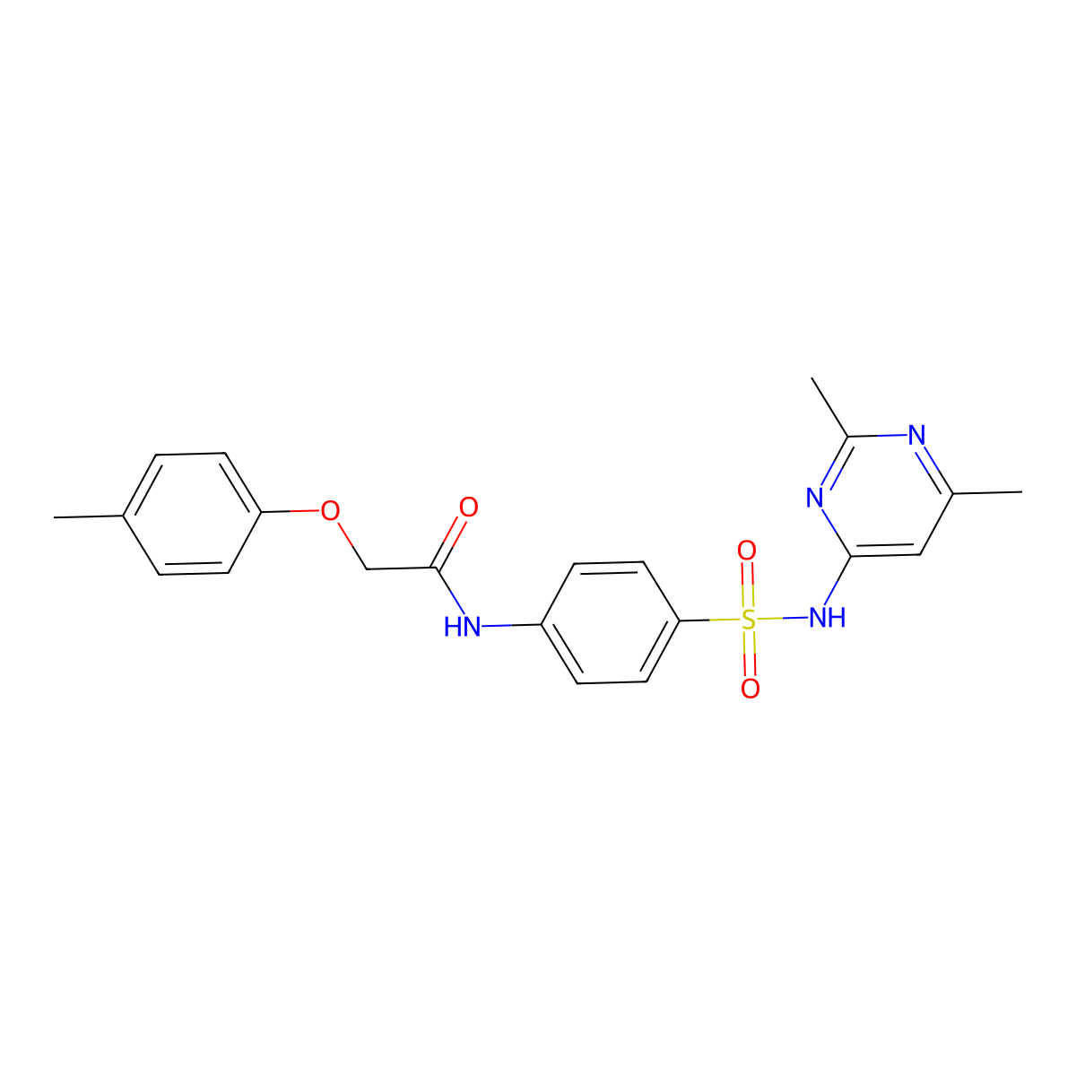 N-{4-[(2,6-dimethylpyrimidin-4-yl)sulfamoyl]phenyl}-2-(4-methylphenoxy)acetamide molecular structure, CAS 451491-86-4