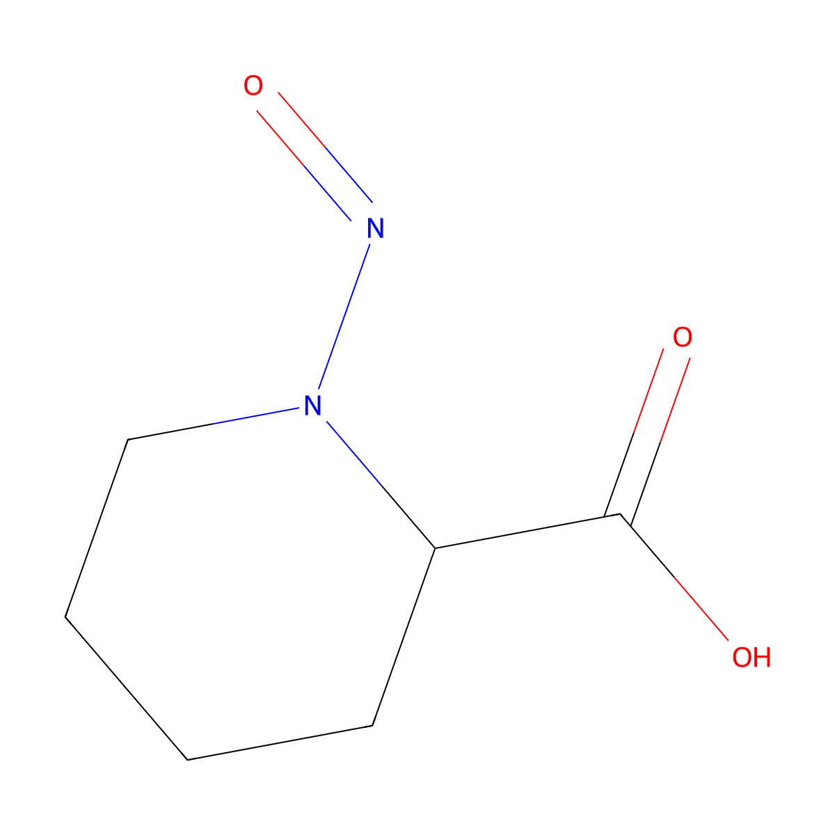 N-Nitrosopipecolic acid molecular structure, CAS 4515-18-8