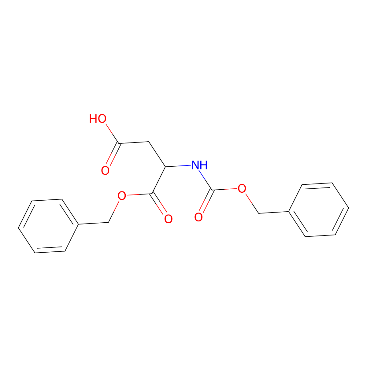 4-(Benzyloxy)-3-{[(benzyloxy)carbonyl]amino}-4-oxobutanoic acid molecular structure, CAS 4515-20-2