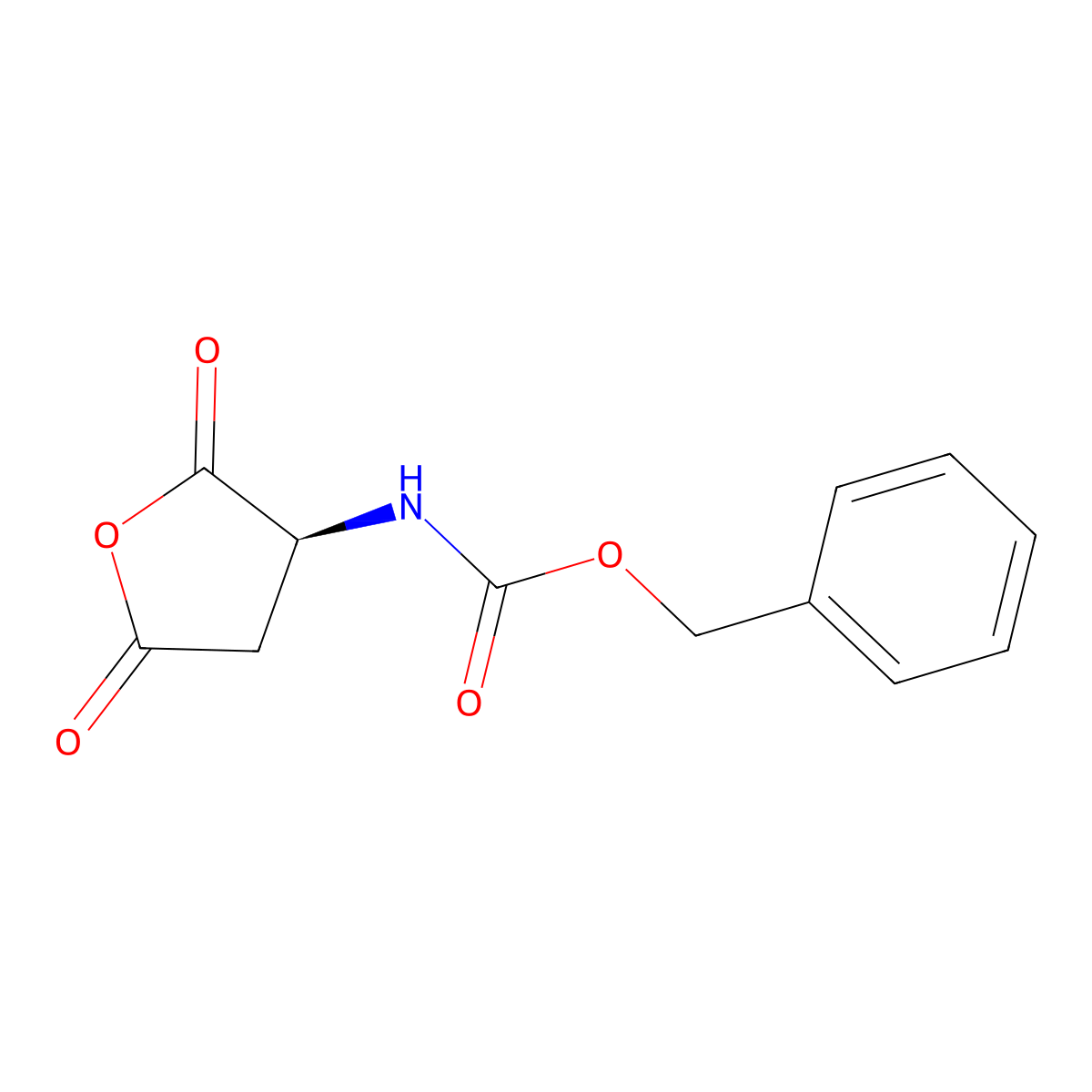 (S)-Benzyl (tetrahydro-2,5-dioxo-3-furyl)carbamate molecular structure, CAS 4515-23-5