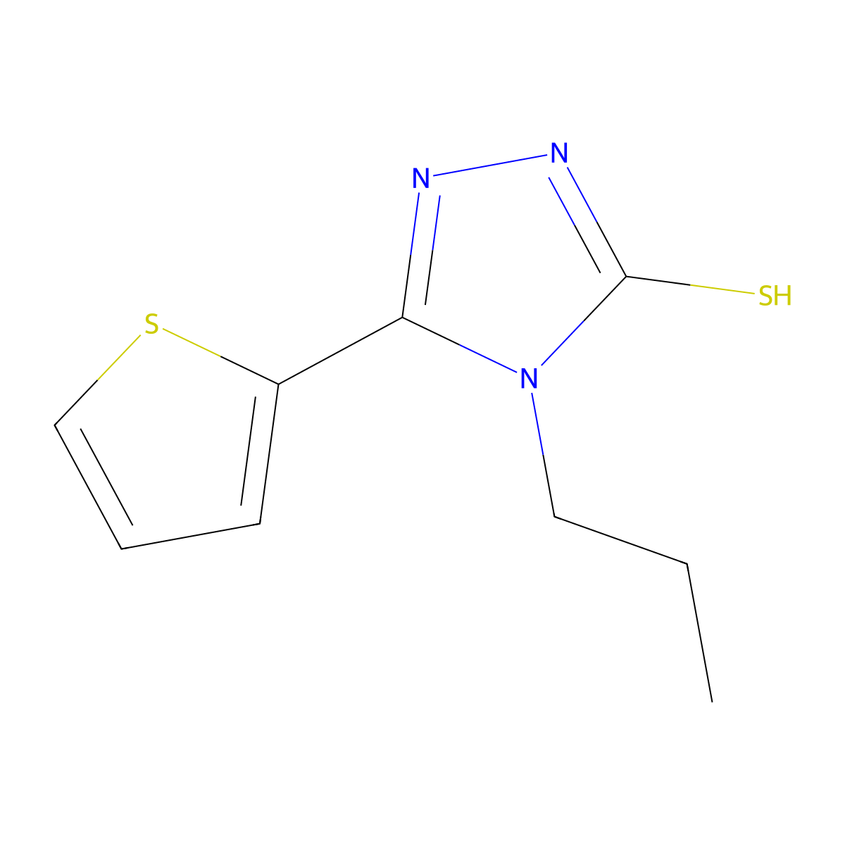 4-propyl-5-thien-2-yl-4H-1,2,4-triazole-3-thiol molecular structure, CAS 451501-84-1