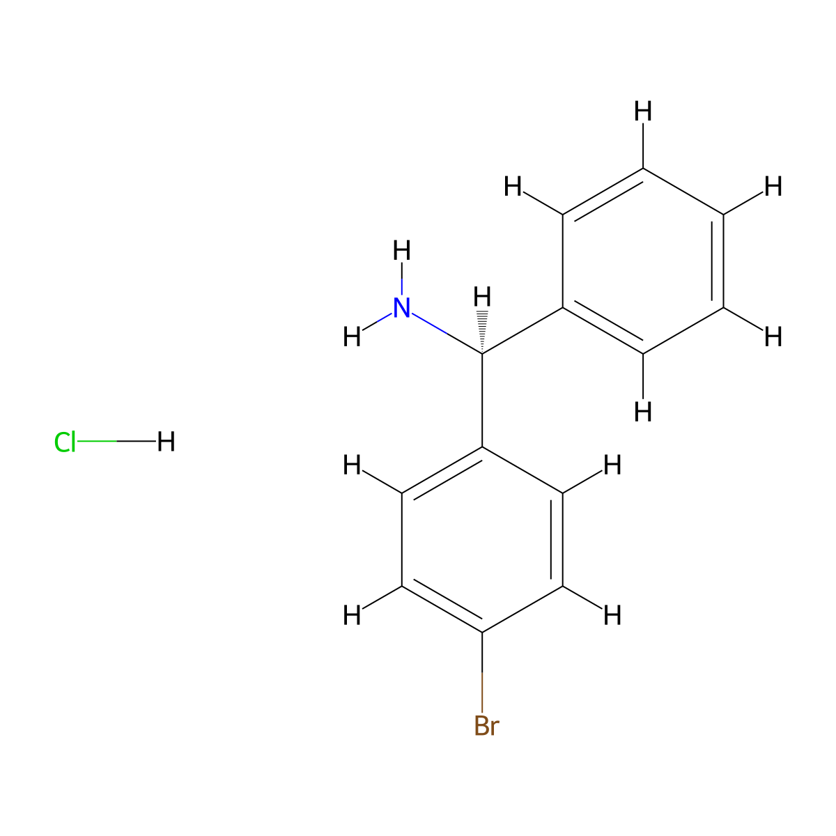 (S)-(4-Bromophenyl)(phenyl)methanamine hydrochloride molecular structure, CAS 451503-30-3