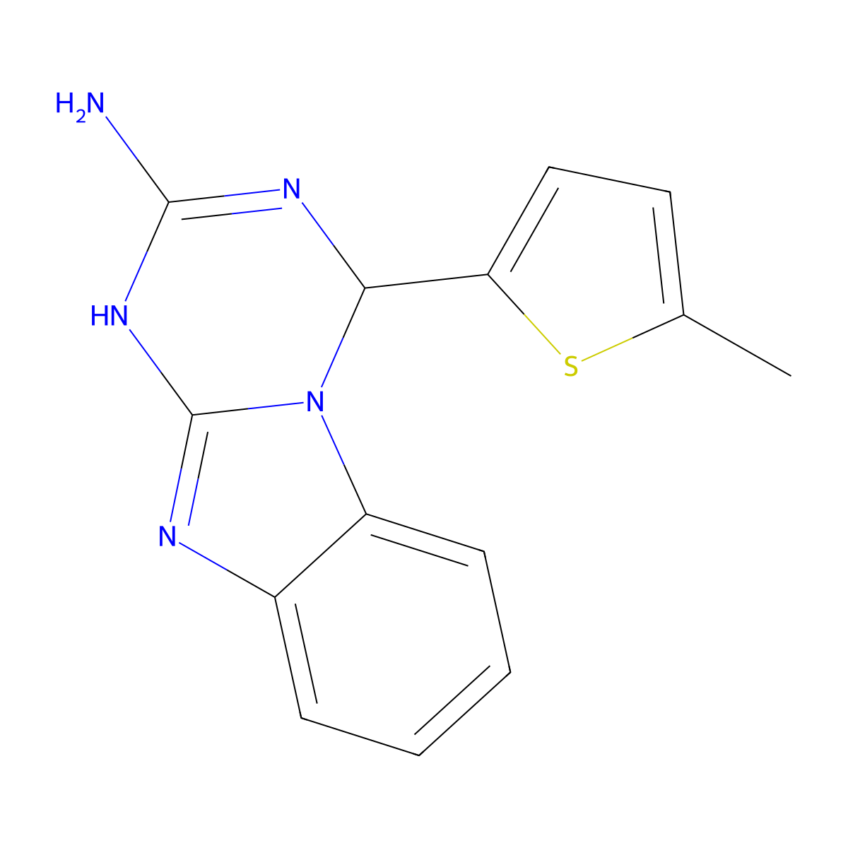 4-(5-Methyl-2-thienyl)-1,4-dihydro[1,3,5]triazino[1,2-a]benzimidazol-2-amine molecular structure, CAS 451508-89-7
