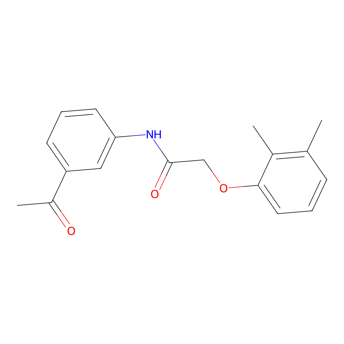 N-(3-acetylphenyl)-2-(2,3-dimethylphenoxy)acetamide molecular structure, CAS 451513-21-6