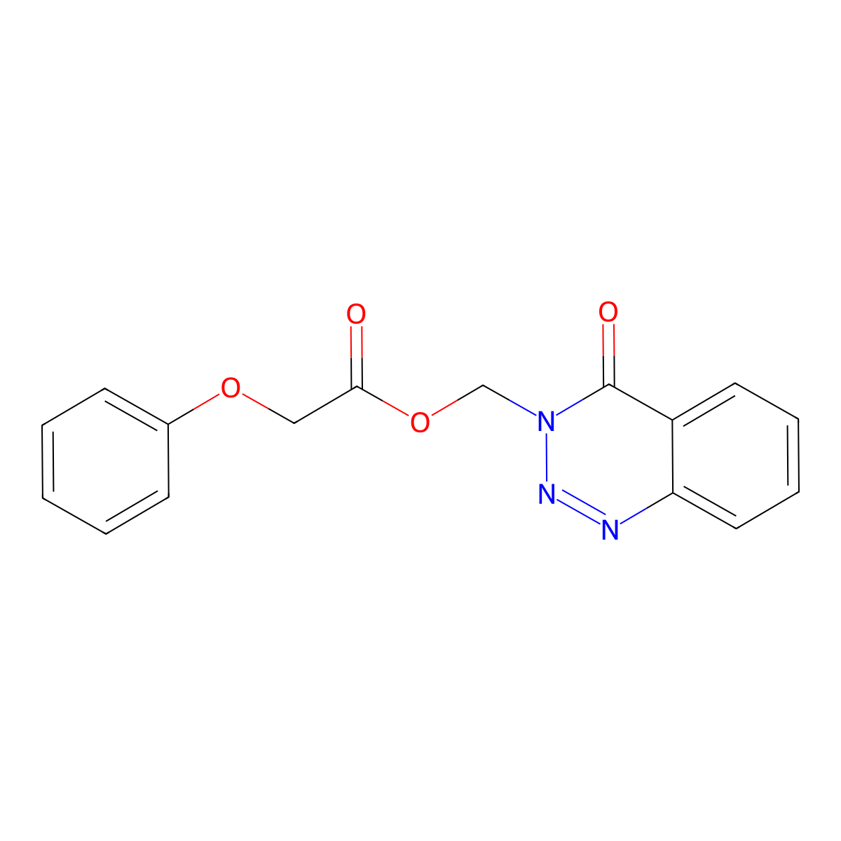 (4-oxobenzo[d][1,2,3]triazin-3(4H)-yl)methyl 2-phenoxyacetate molecular structure, CAS 451513-76-1