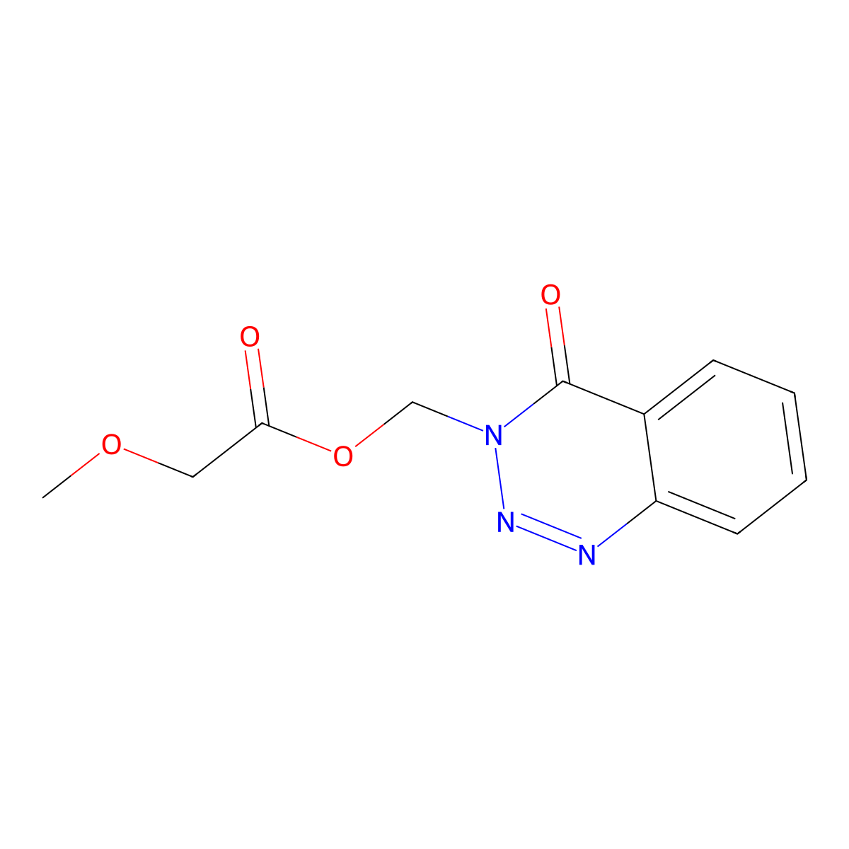 (4-Oxo-1,2,3-benzotriazin-3-yl)methyl 2-methoxyacetate molecular structure, CAS 451515-72-3