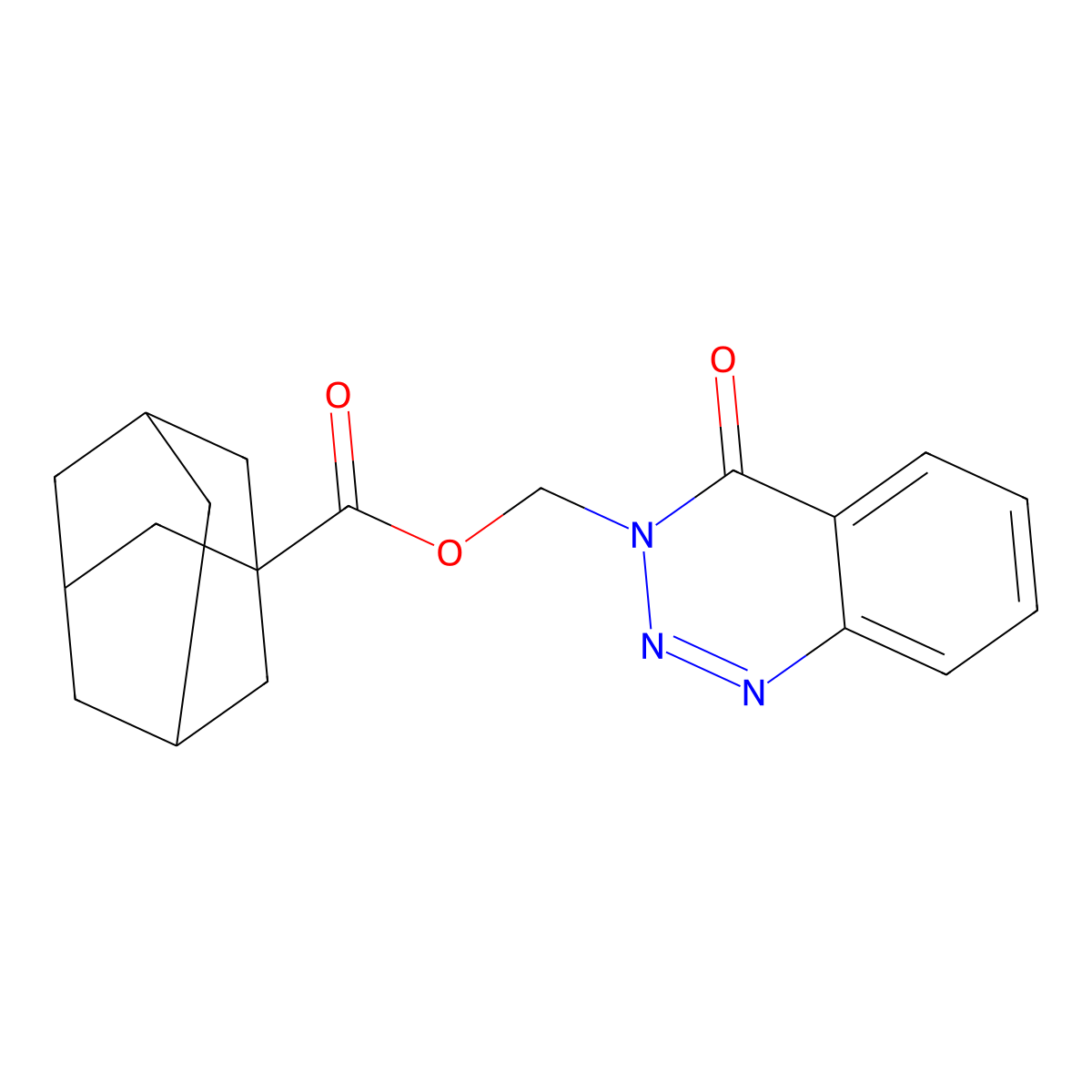 (4-Oxo-1,2,3-benzotriazin-3-yl)methyl adamantane-1-carboxylate molecular structure, CAS 451516-85-1