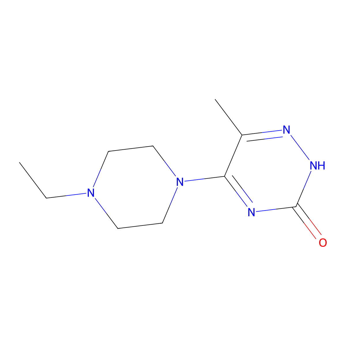 5-(4-Ethylpiperazin-1-yl)-6-methyl-1,2,4-triazin-3-ol molecular structure, CAS 451523-69-6