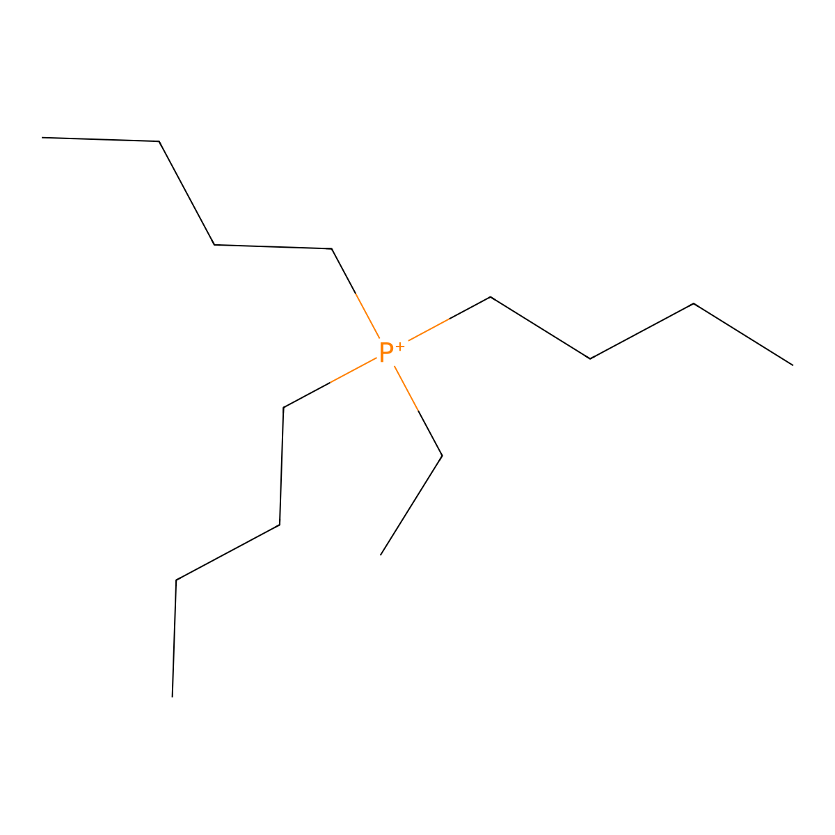 Tributylethylphosphonium molecular structure, CAS 45154-70-9
