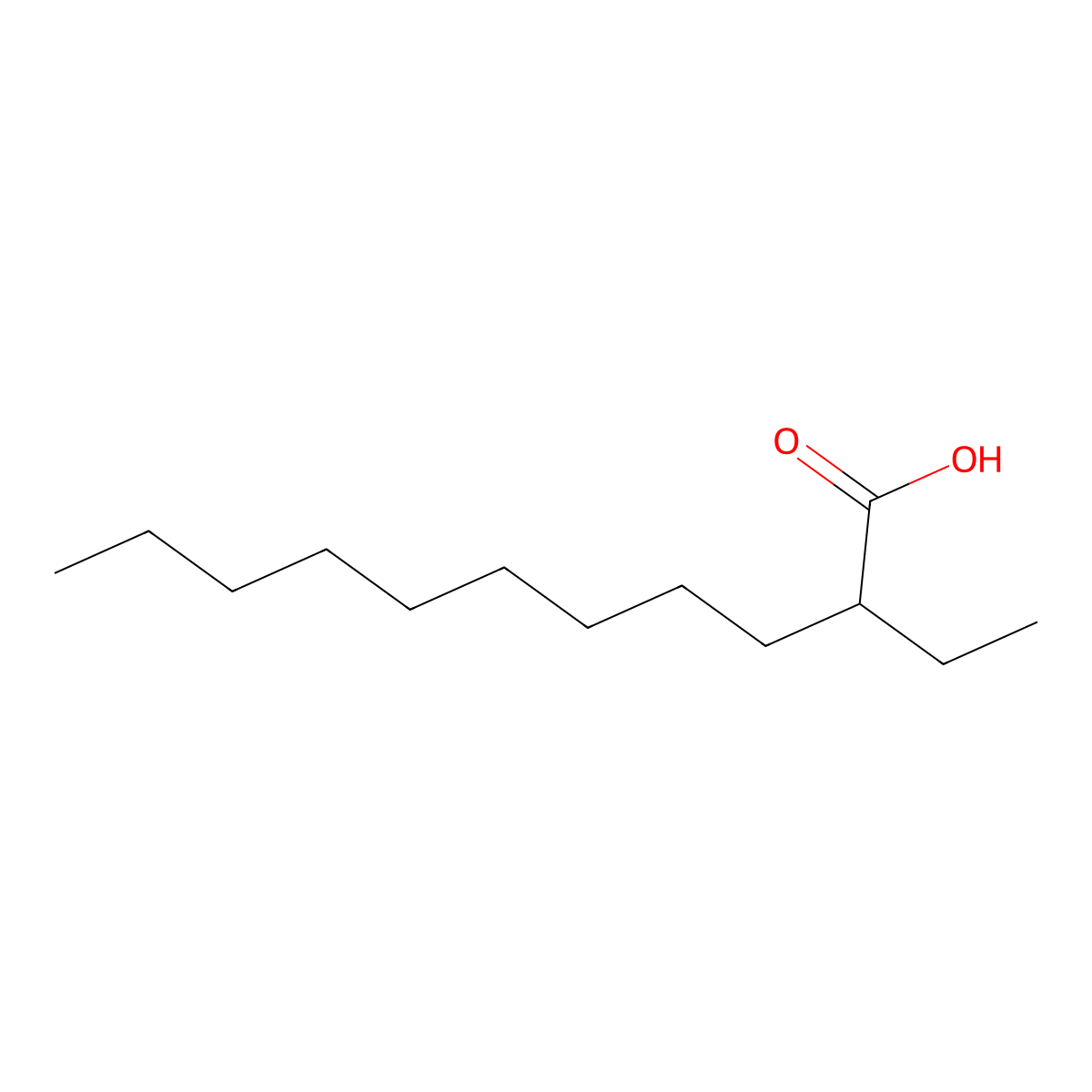 2-Ethylundecanoic acid molecular structure, CAS 45158-84-7