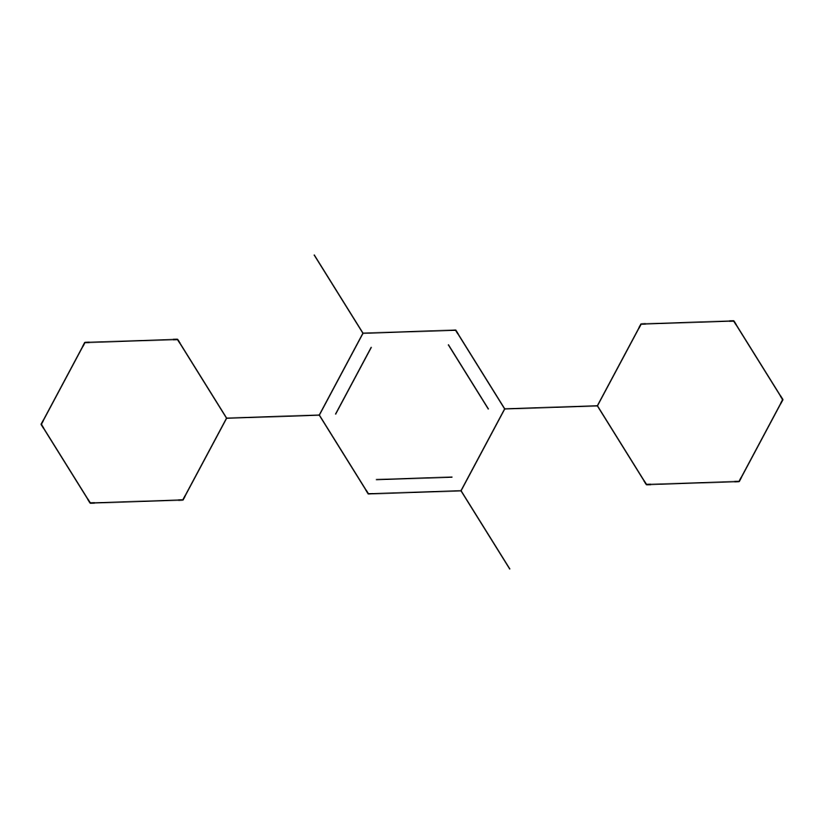 1,4-Dicyclohexyl-2,5-dimethylbenzene molecular structure, CAS 4516-08-9