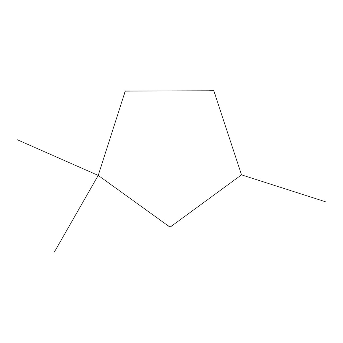 1,1,3-Trimethylcyclopentane molecular structure, CAS 4516-69-2