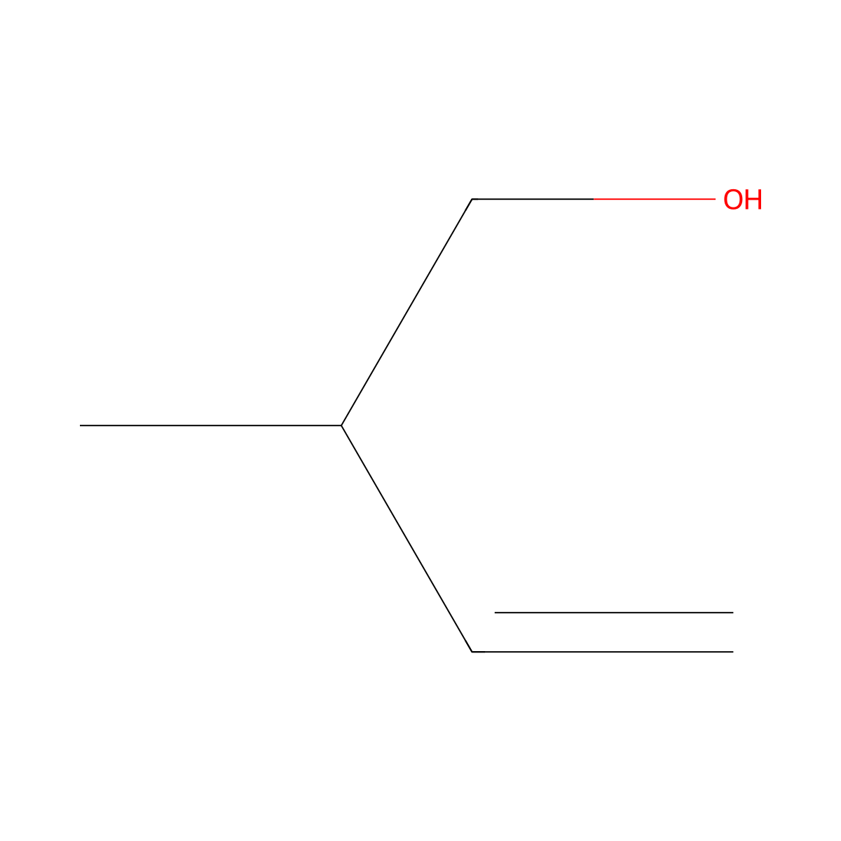 2-Methyl-3-buten-1-ol molecular structure, CAS 4516-90-9