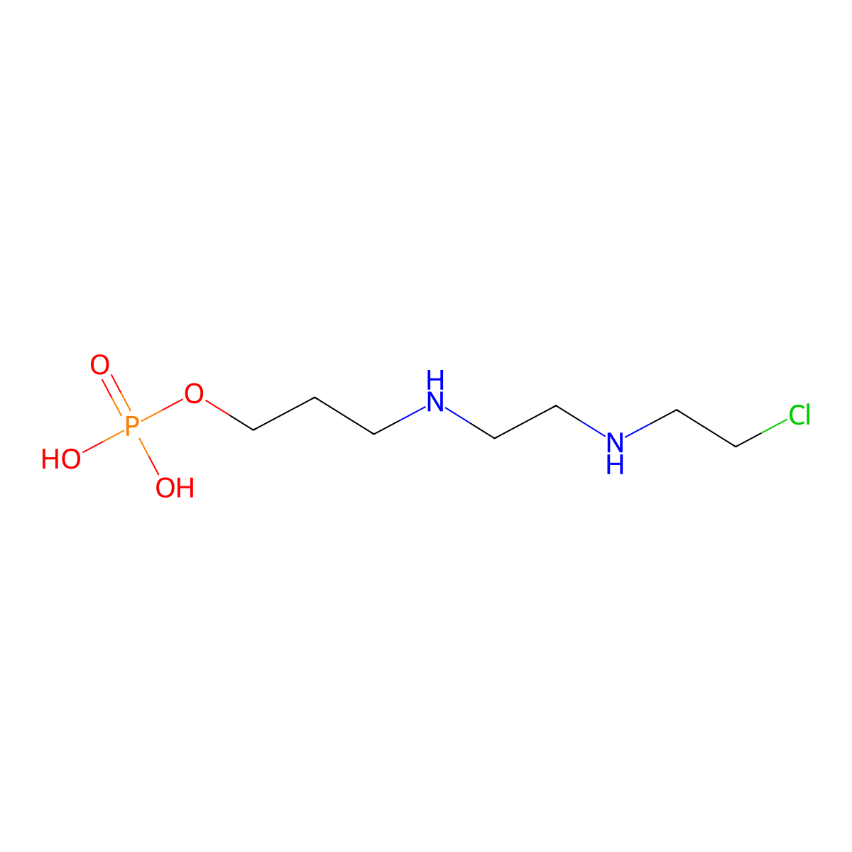 Chlorodiazanonyl phosphate molecular structure, CAS 45164-26-9