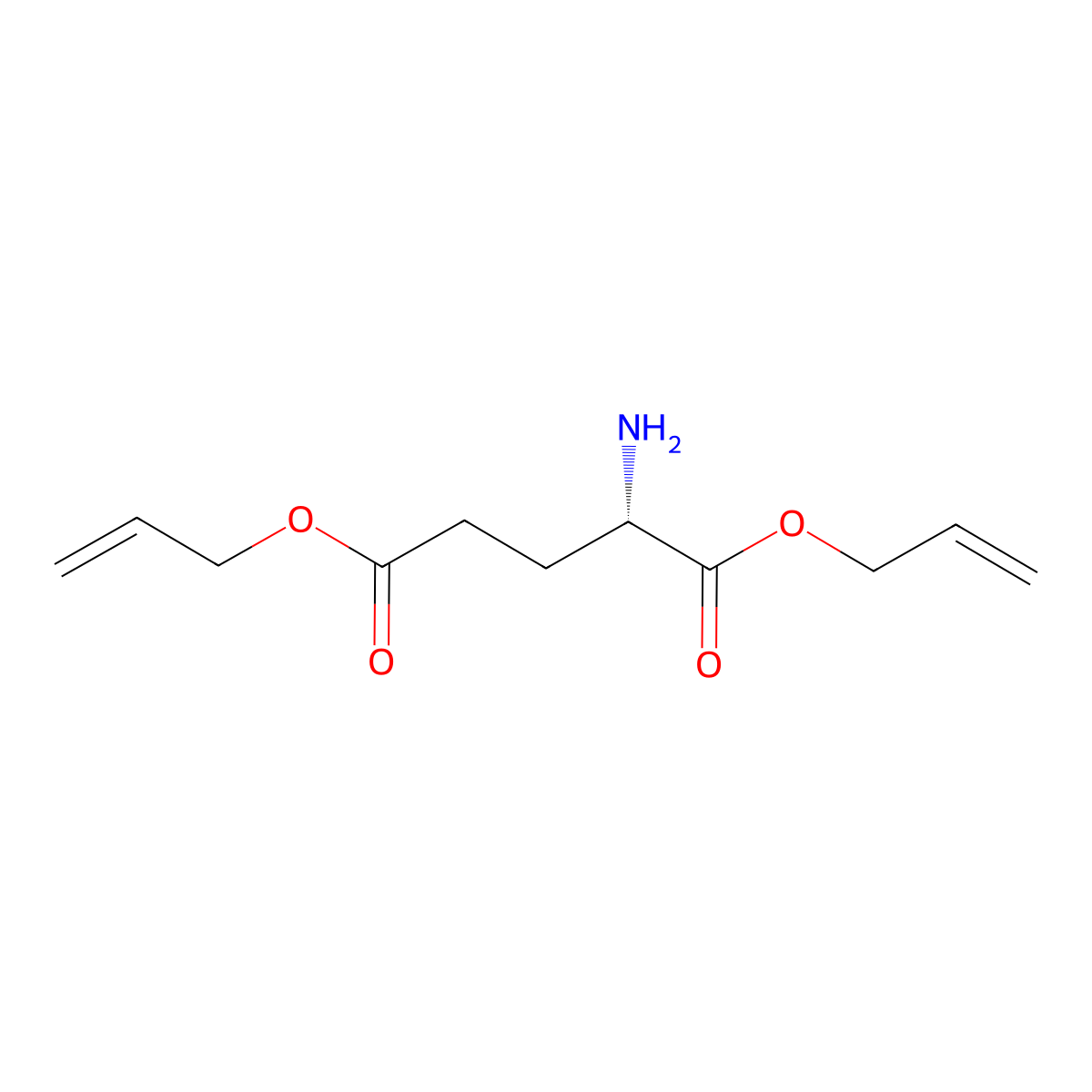 diallyl L-glutamate molecular structure, CAS 45172-25-6